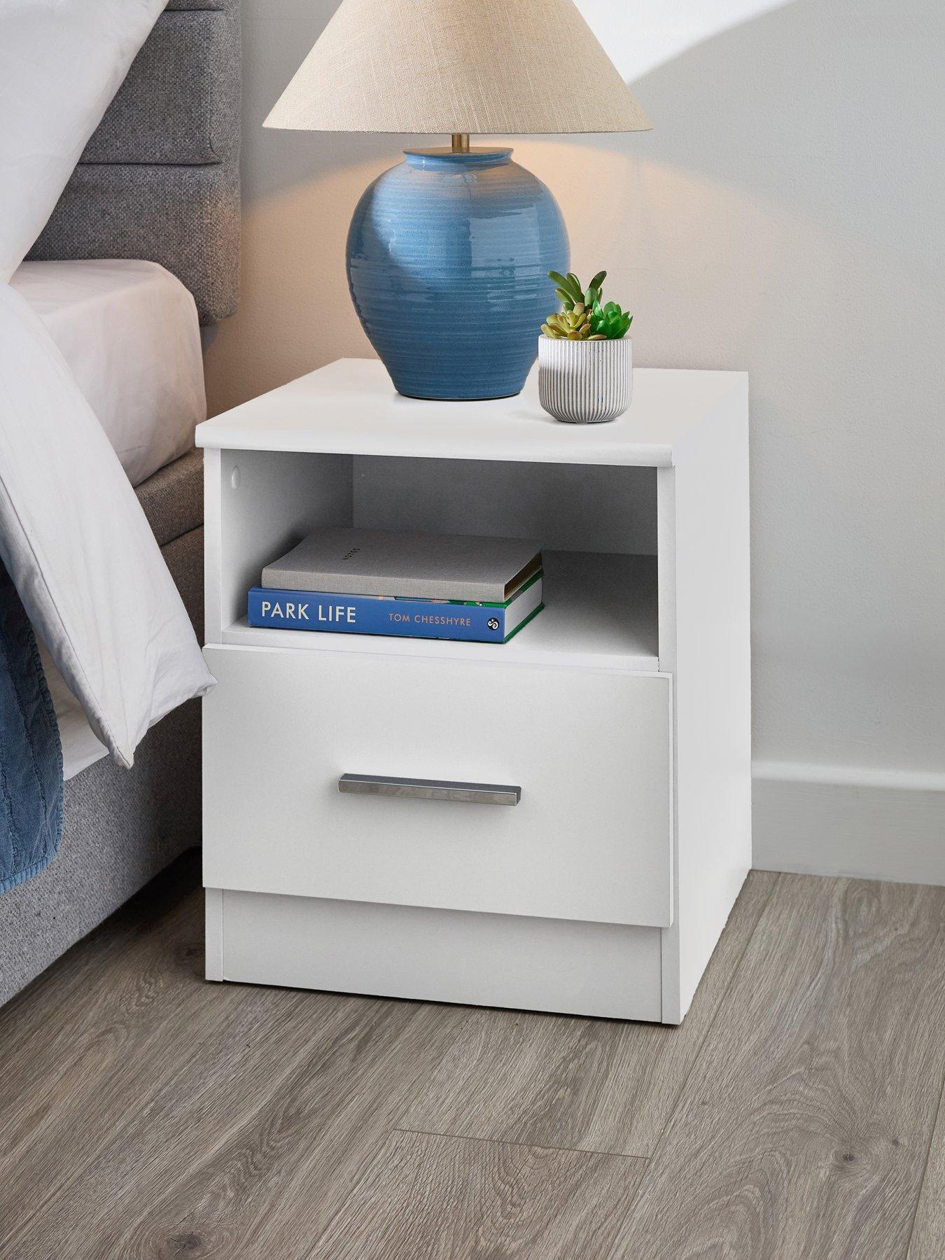 The Very Collection Panama 1 Drawer Bedside Cabinet - White - FSC® Certified