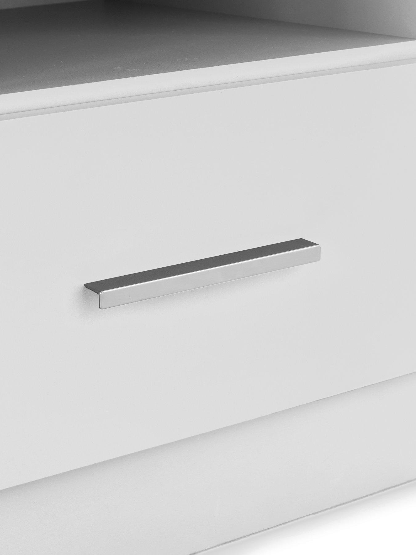 Image 5 of 7 of The Very Collection Panama 1 Drawer Bedside Cabinet - White