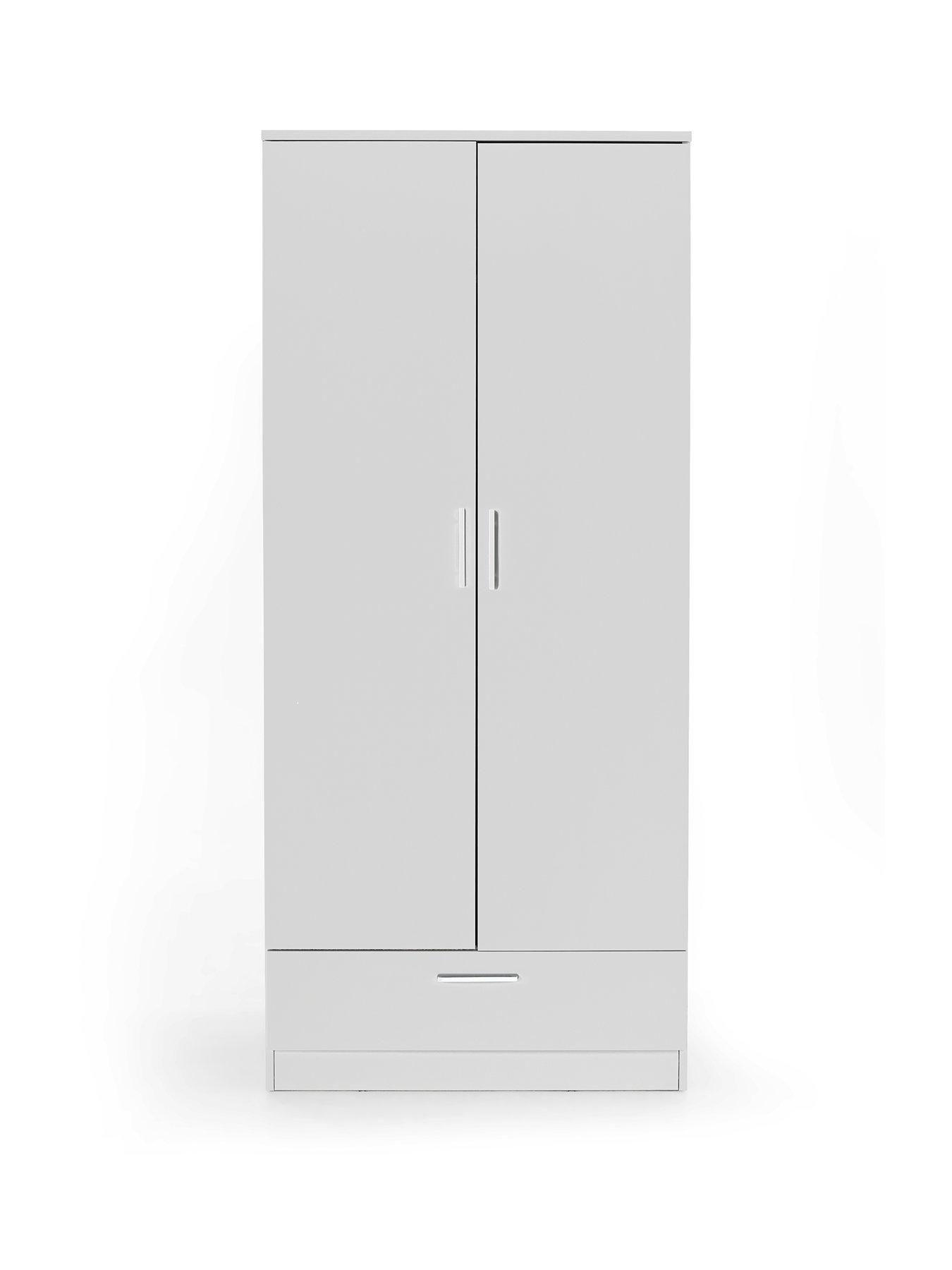 Image 2 of 7 of The Very Collection Panama 2 Door, 1 Drawer Wardrobe - White - FSC&reg; Certified