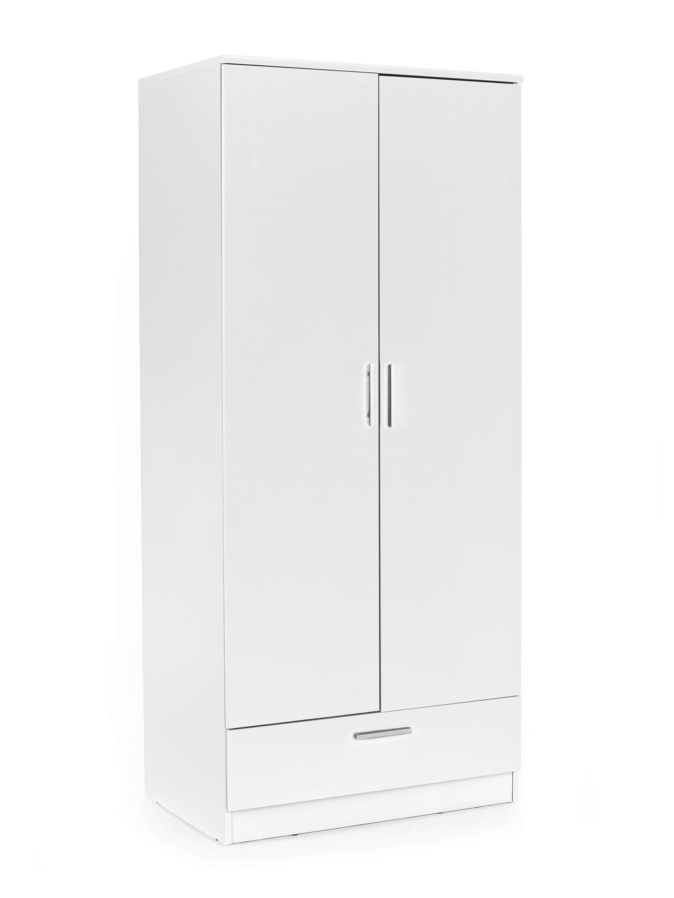 Image 3 of 7 of The Very Collection Panama 2 Door, 1 Drawer Wardrobe - White - FSC&reg; Certified
