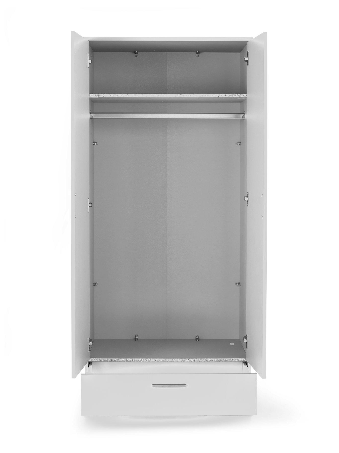 Image 4 of 7 of The Very Collection Panama 2 Door, 1 Drawer Wardrobe - White - FSC&reg; Certified