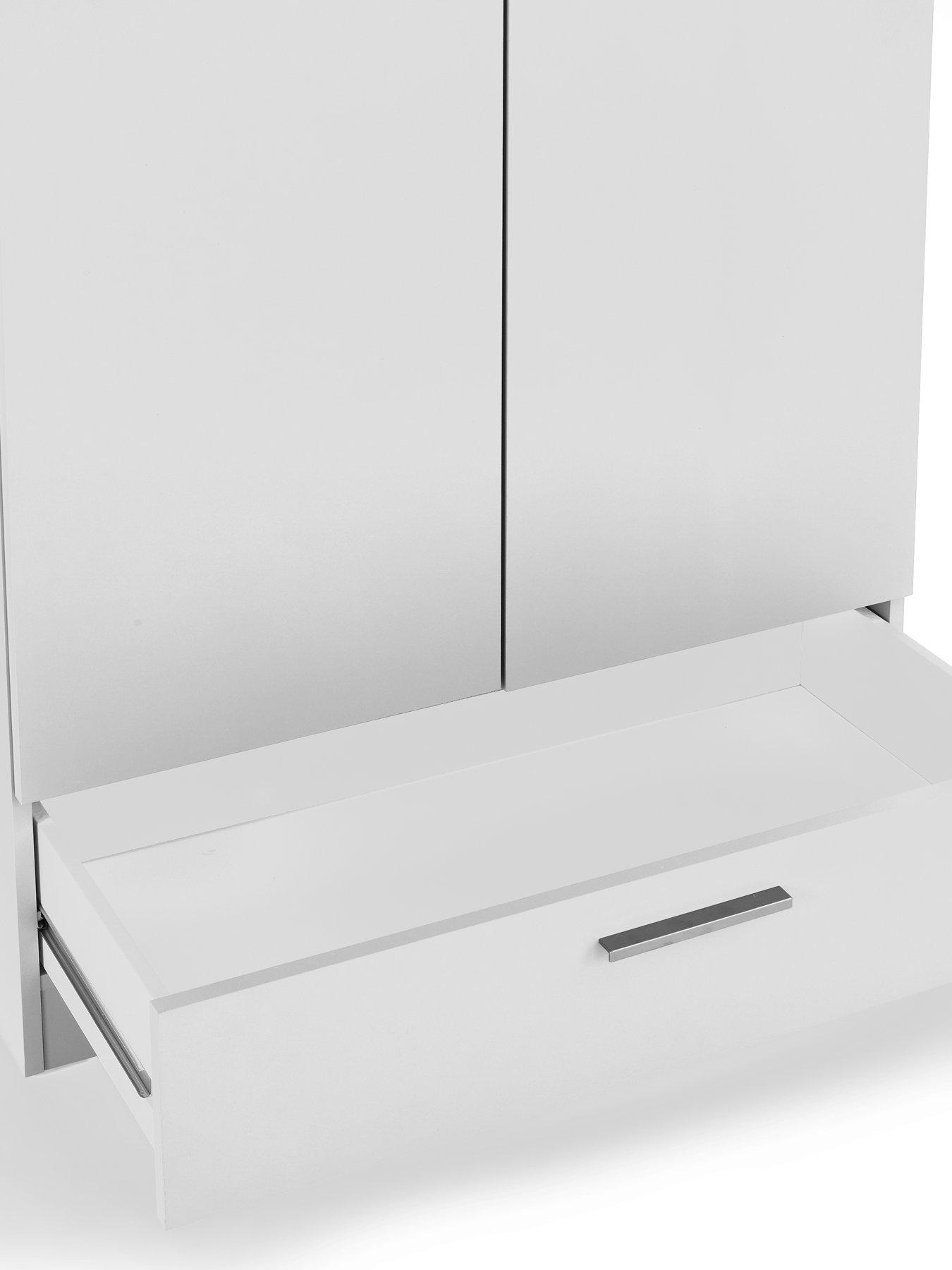 Image 6 of 7 of The Very Collection Panama 2 Door, 1 Drawer Wardrobe - White - FSC&reg; Certified