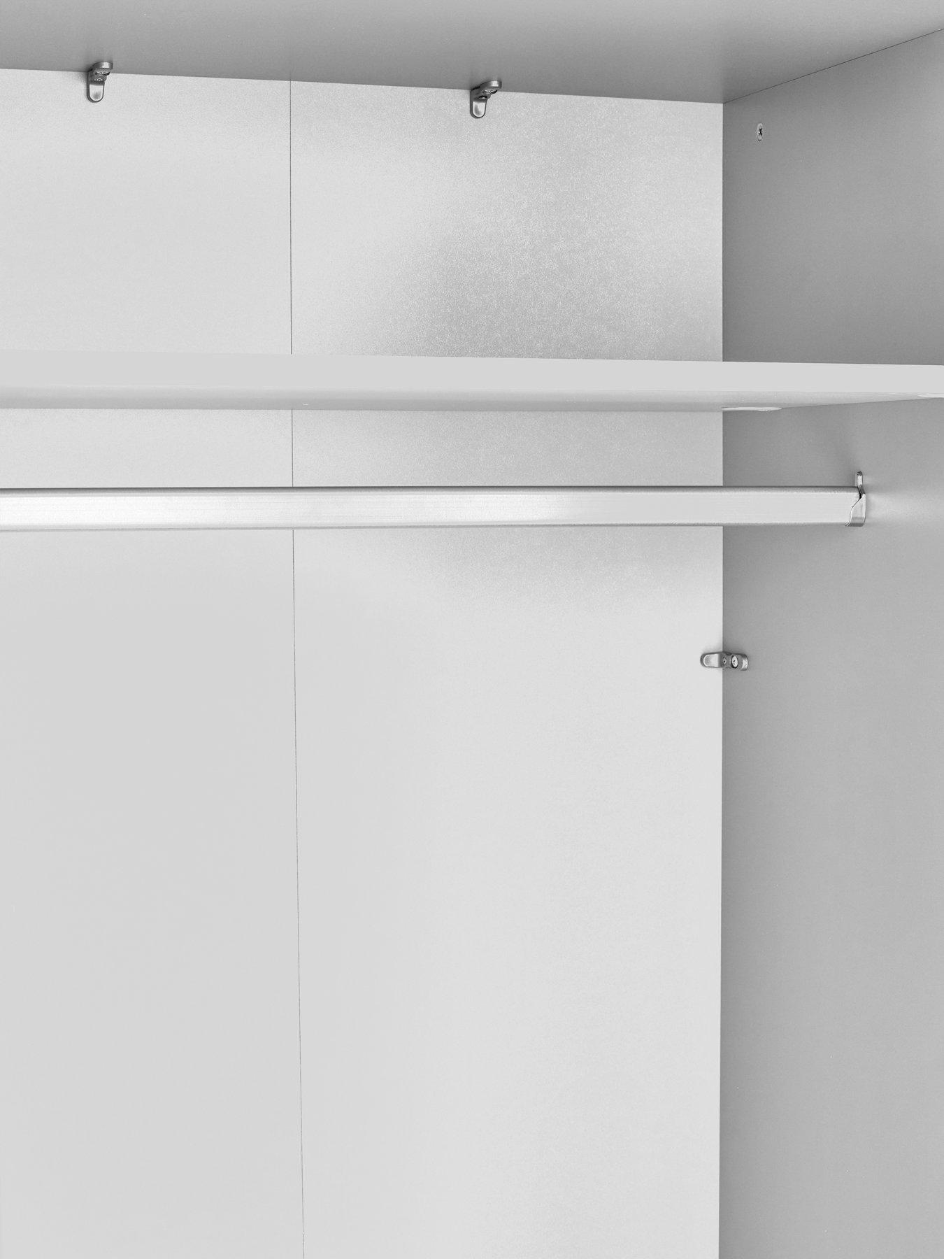Image 7 of 7 of The Very Collection Panama 2 Door, 1 Drawer Wardrobe - White - FSC&reg; Certified