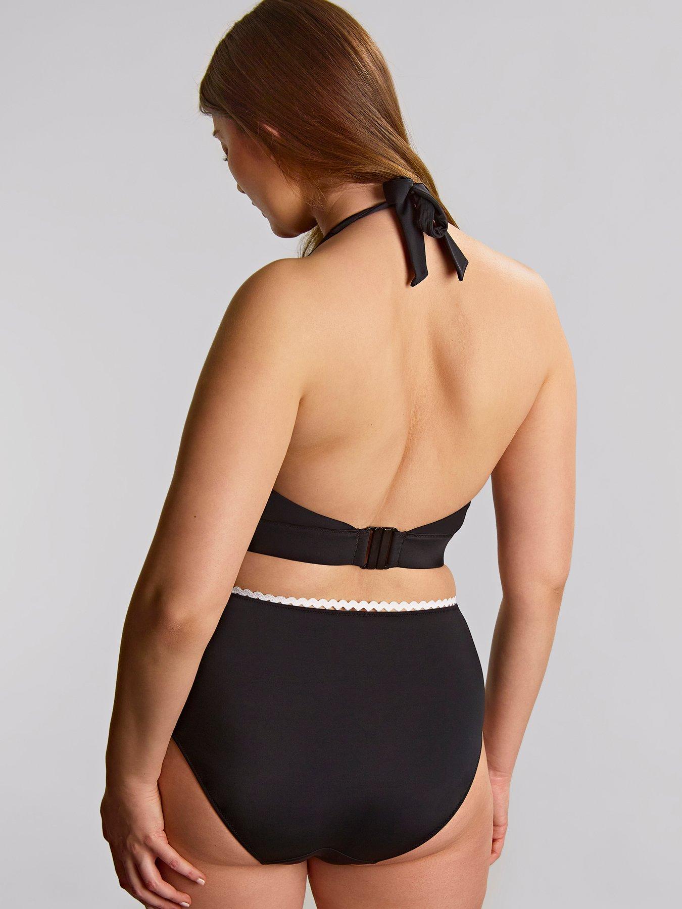 Image 2 of 5 of Panache Panache Ric Rac Black Sofia Non Wired Bikini Top