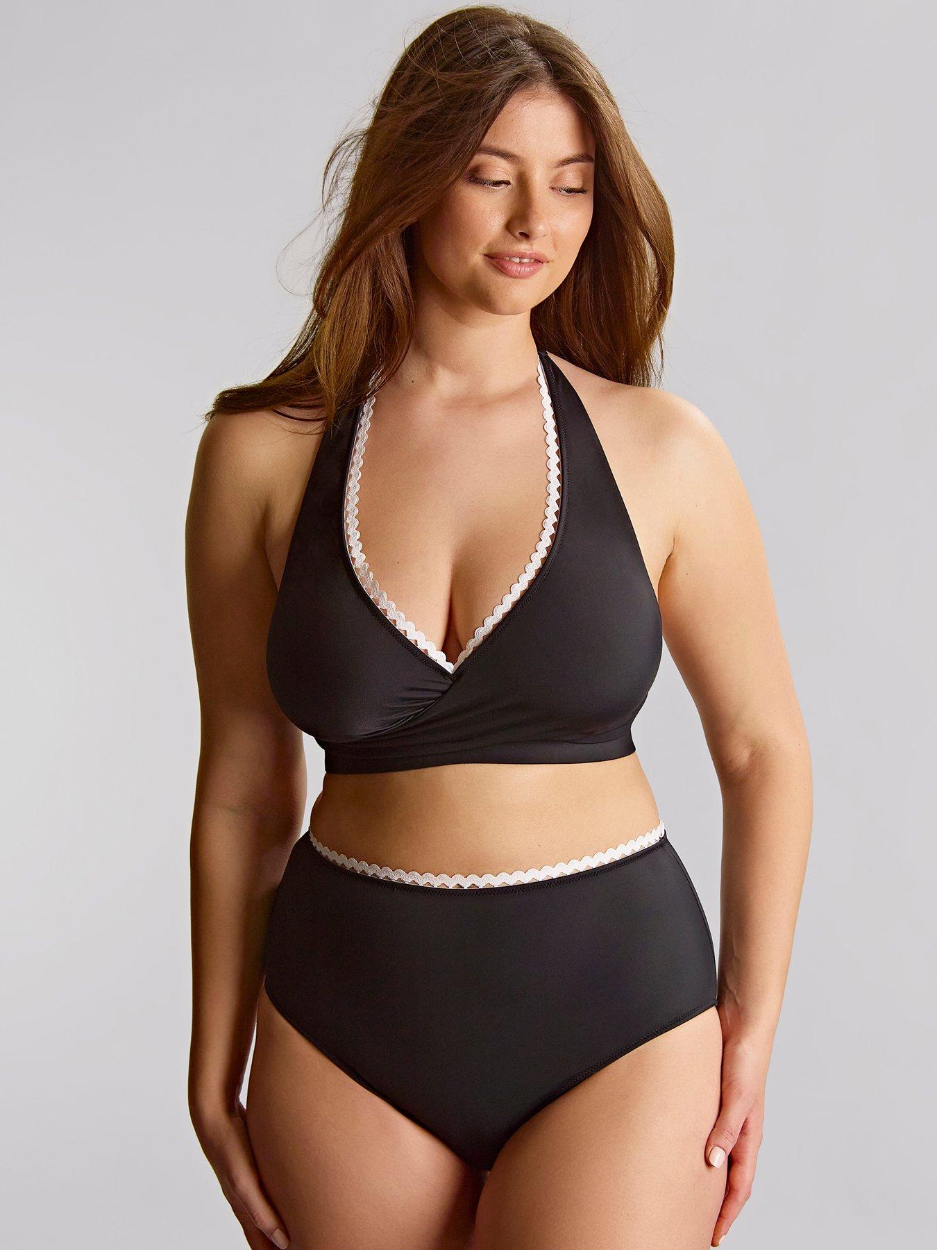 Image 4 of 5 of Panache Panache Ric Rac Black Sofia Non Wired Bikini Top