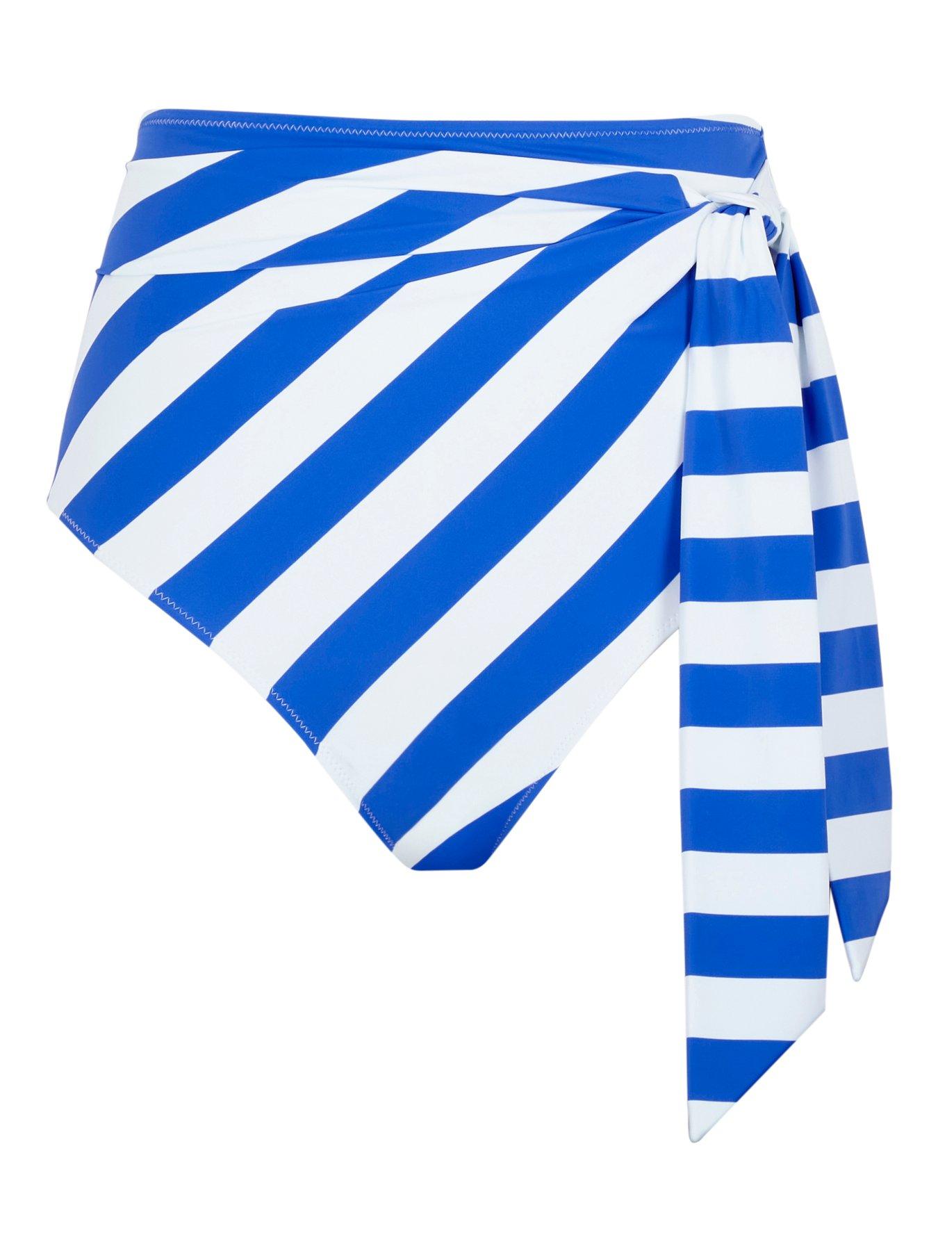 Image 4 of 6 of Panache Panache Cascade Stripe High Waist Bikini Brief