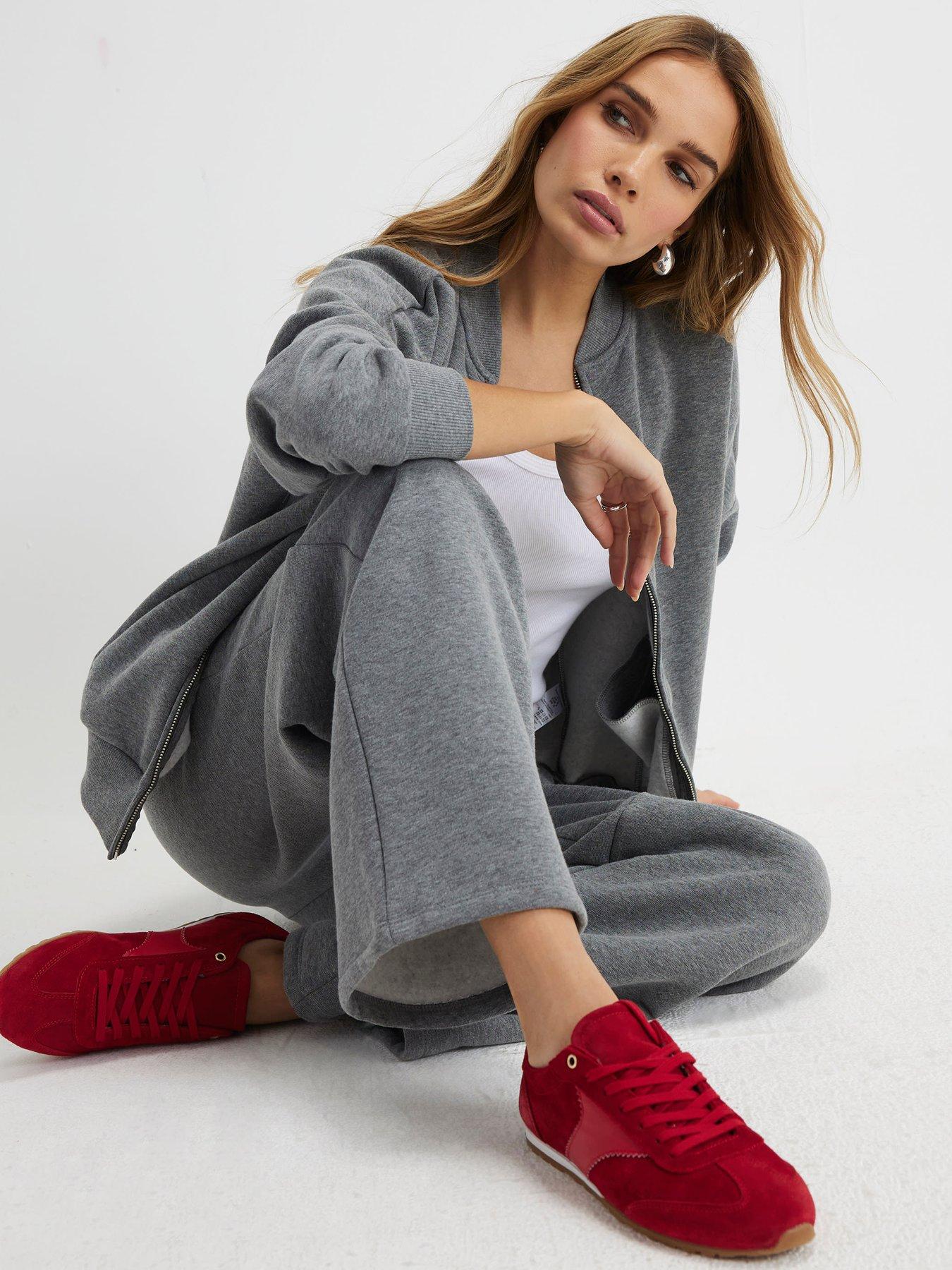 Image 3 of 4 of River Island Wide Leg Joggers - Grey