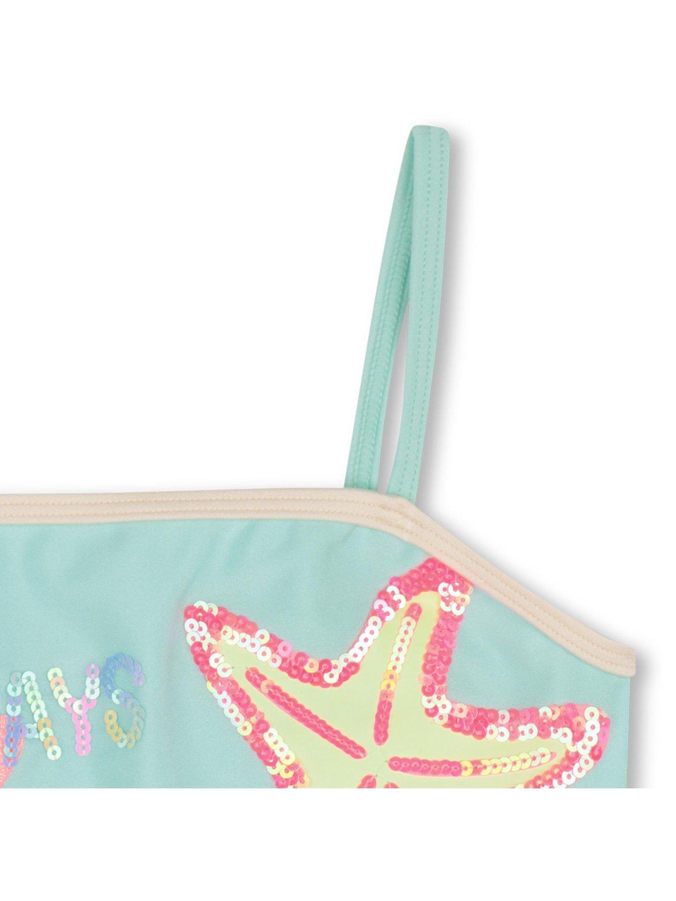 Image 6 of 7 of Billieblush Girls Sequin Bikini - Green