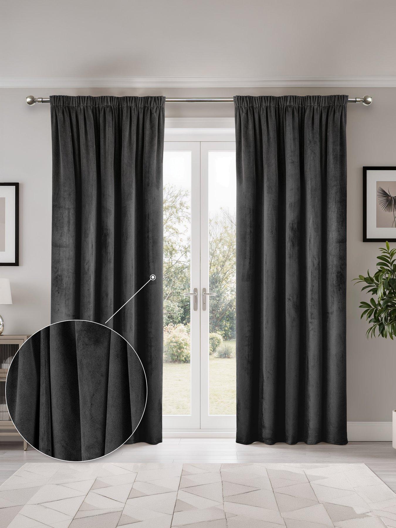 The Very Collection Dusk Velvet Dimout 90x90 Pencil Pleat