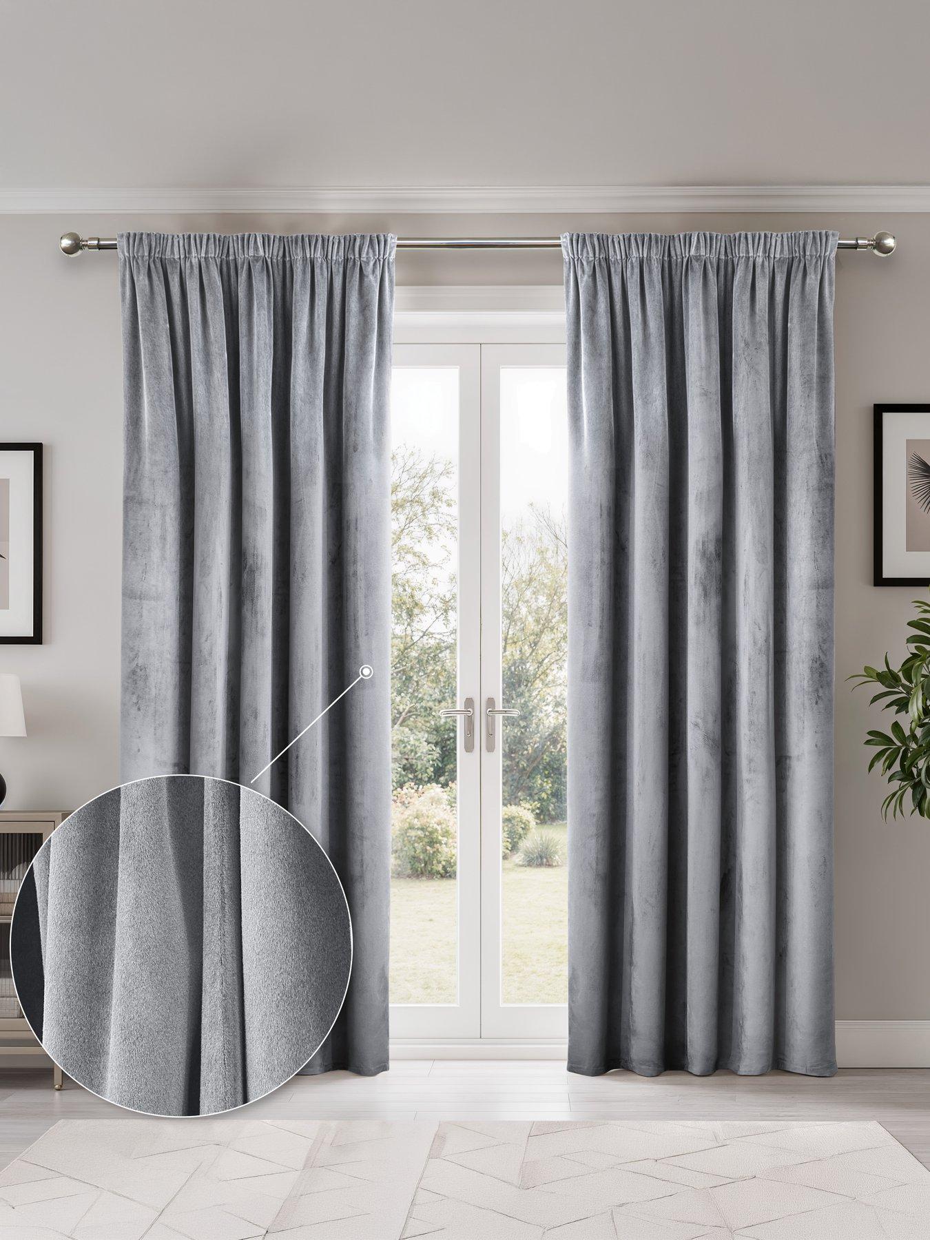 The Very Collection Dusk Velvet Blackout 90x90'' Pencil Pleat