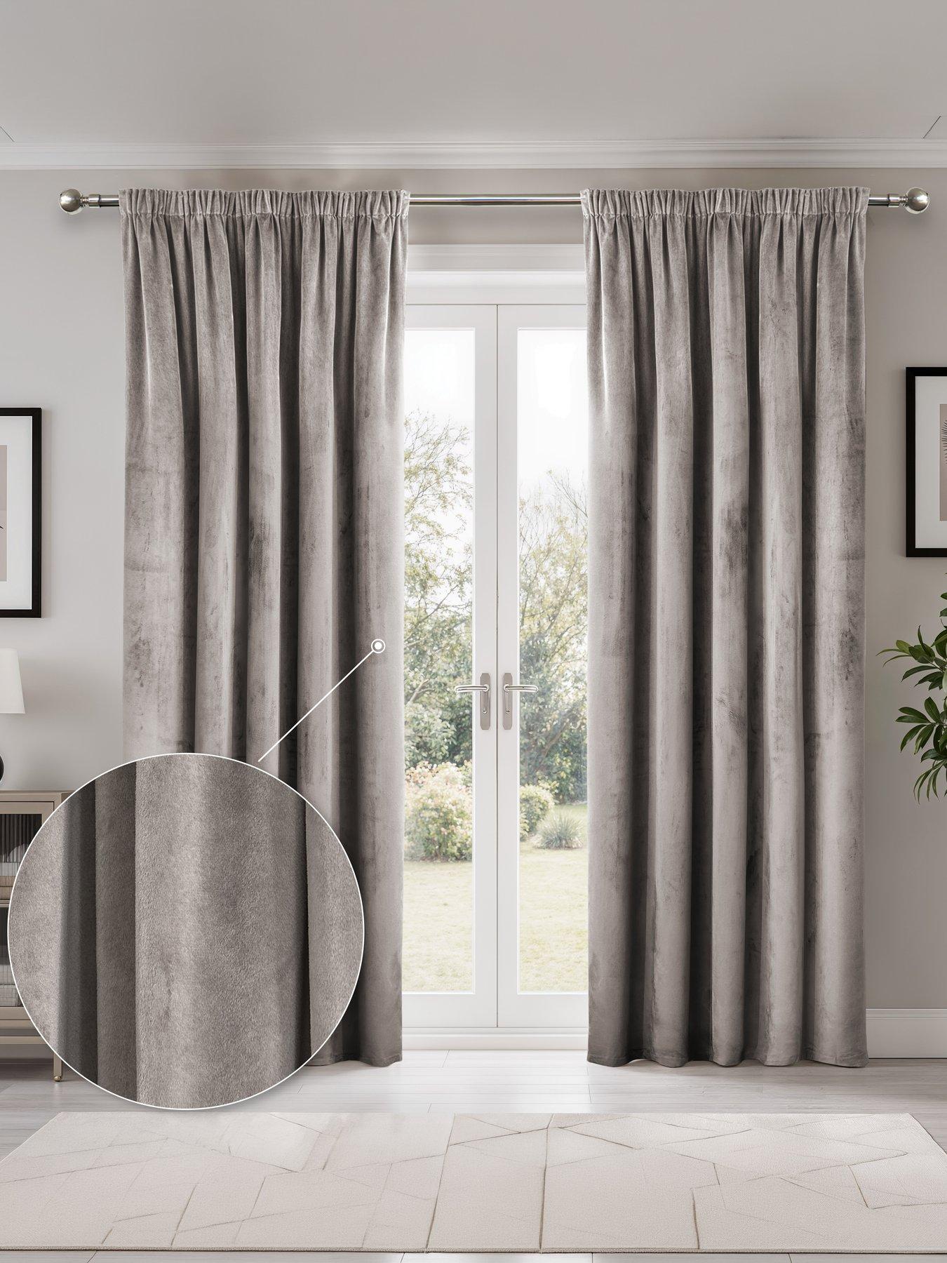 The Very Collection Dusk Velvet Dimout 90x90 Pencil Pleat