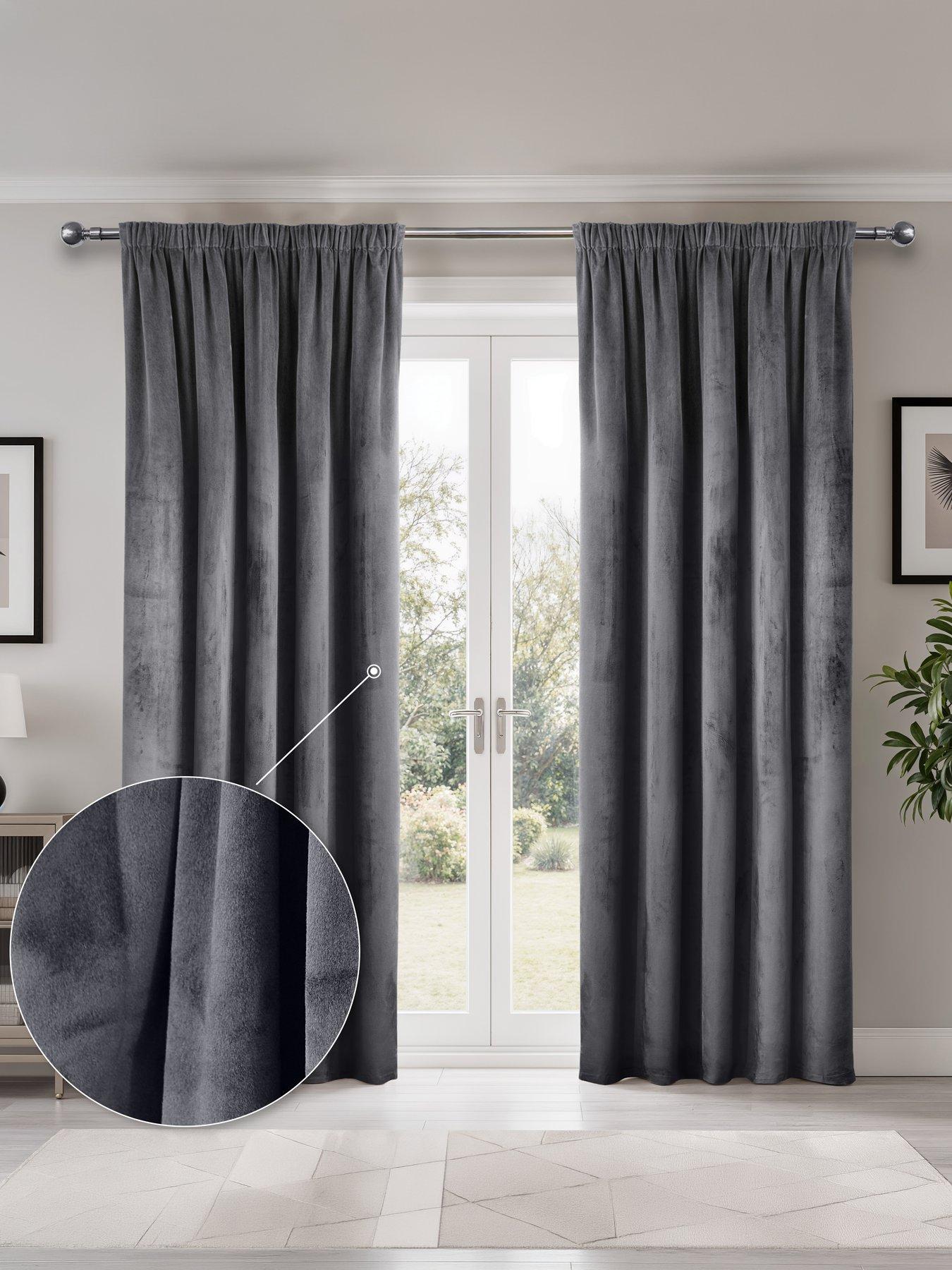 The Very Collection Dusk Velvet Dimout 90x90 Pencil Pleat