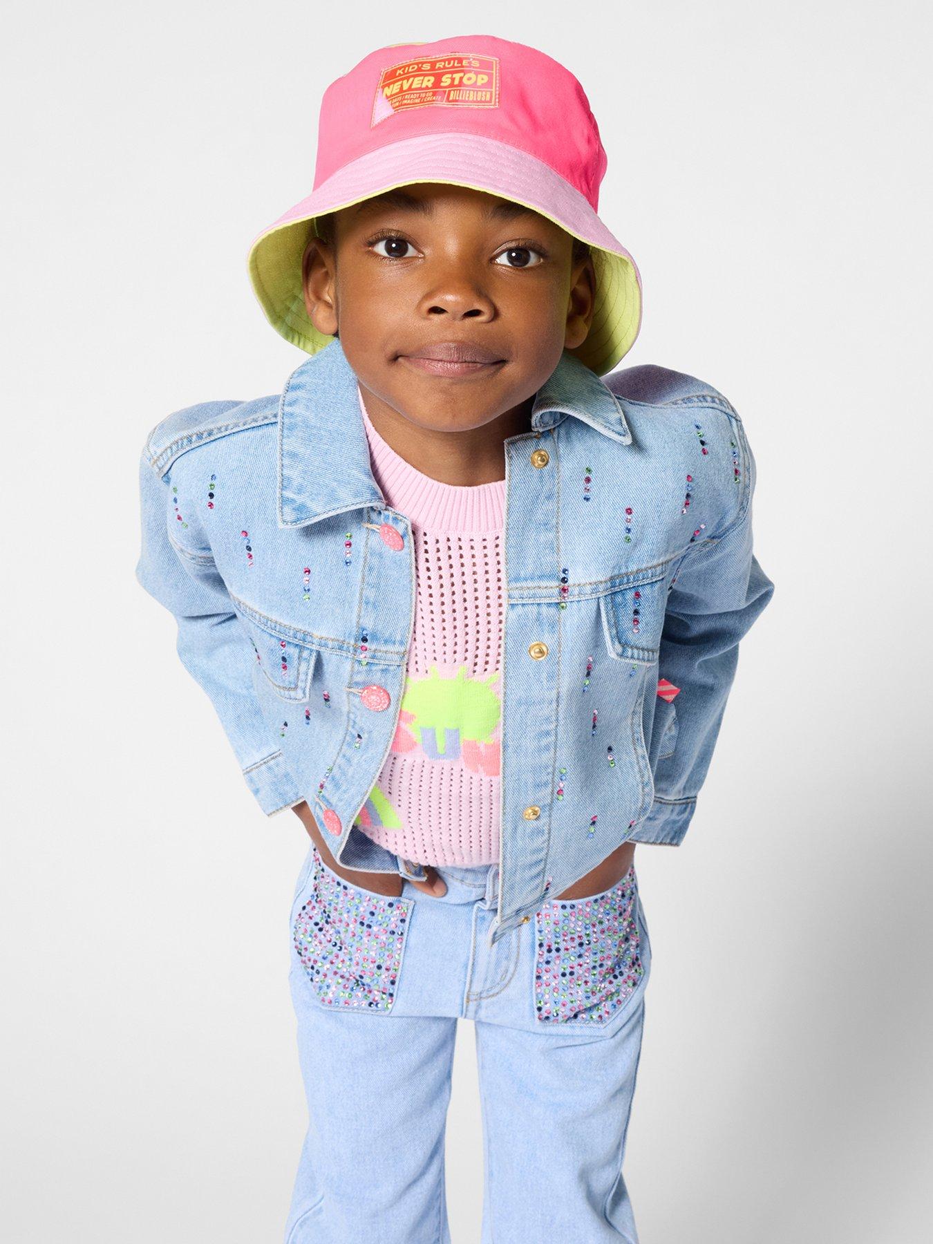 Billieblush Girls Jewel Denim Jacket - Blue