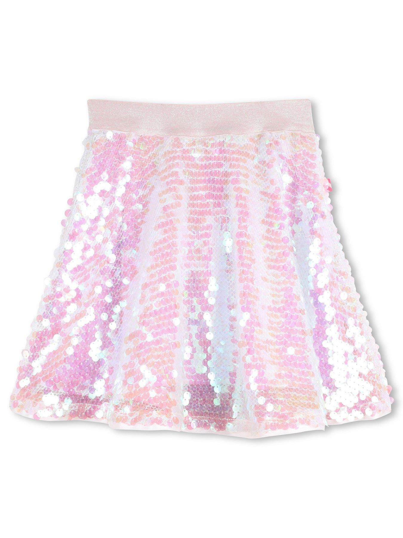 Image 1 of 3 of Billieblush Girls Sequin Skirt - White