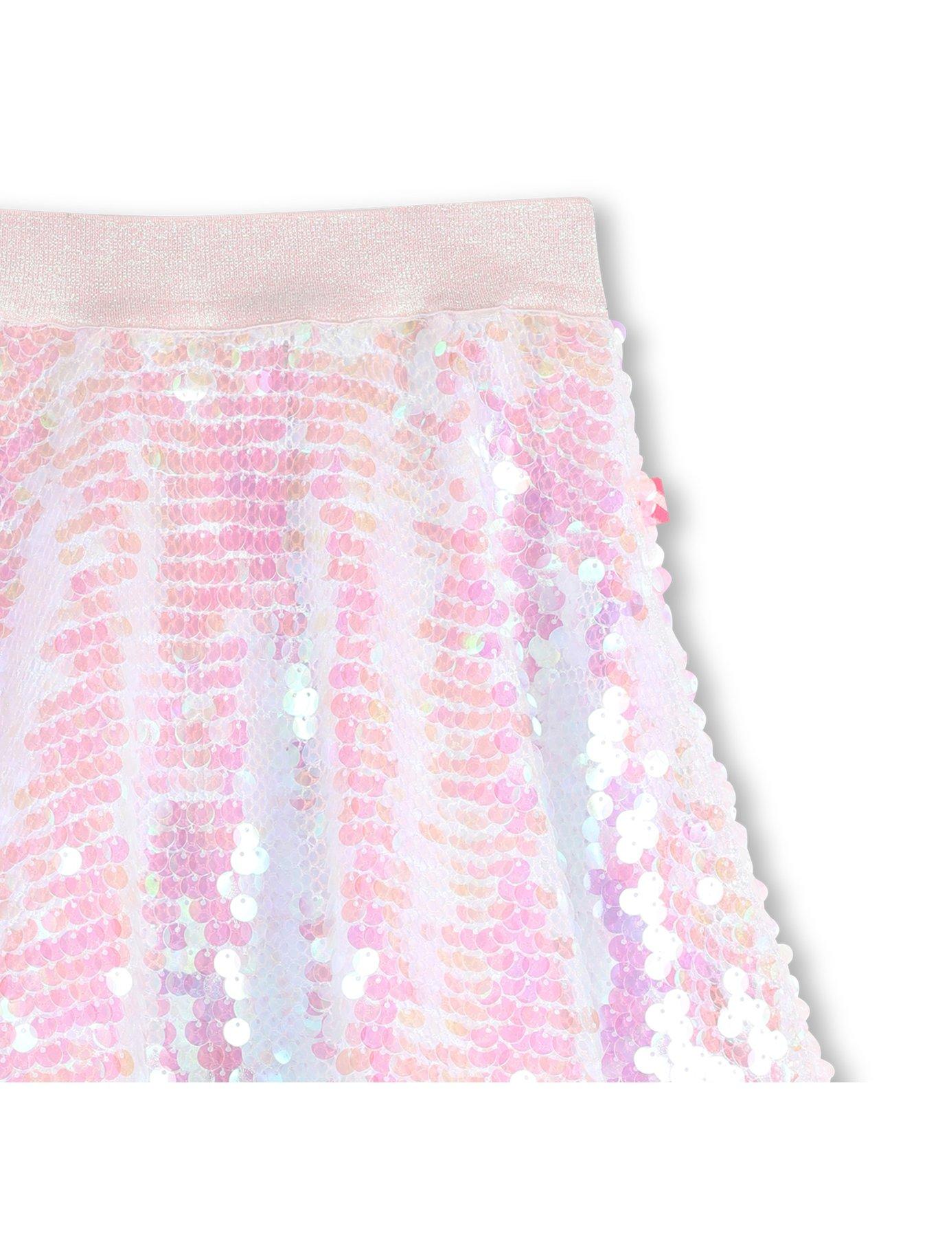 Image 3 of 3 of Billieblush Girls Sequin Skirt - White