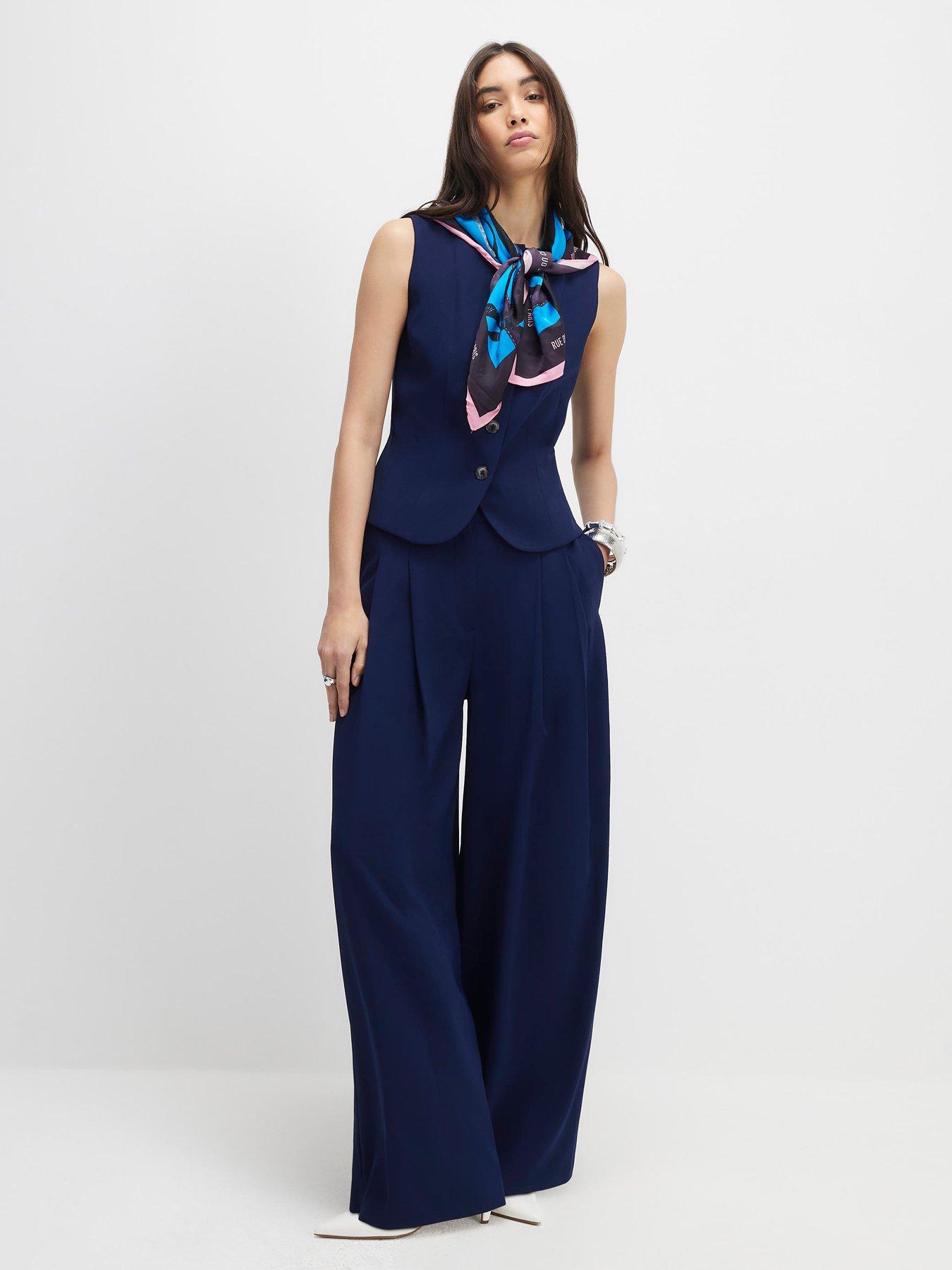  image of river-island-core-epp-wide-leg-trouser-blue