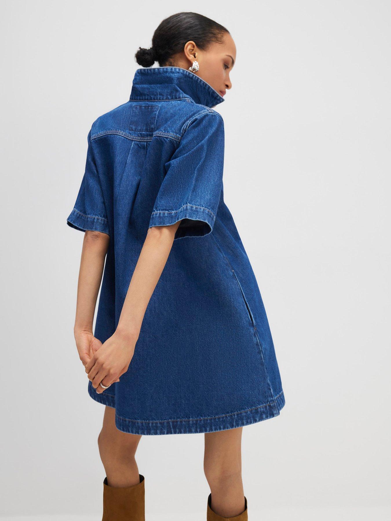 Image 2 of 4 of River Island Solero Button Through Dress - Blue