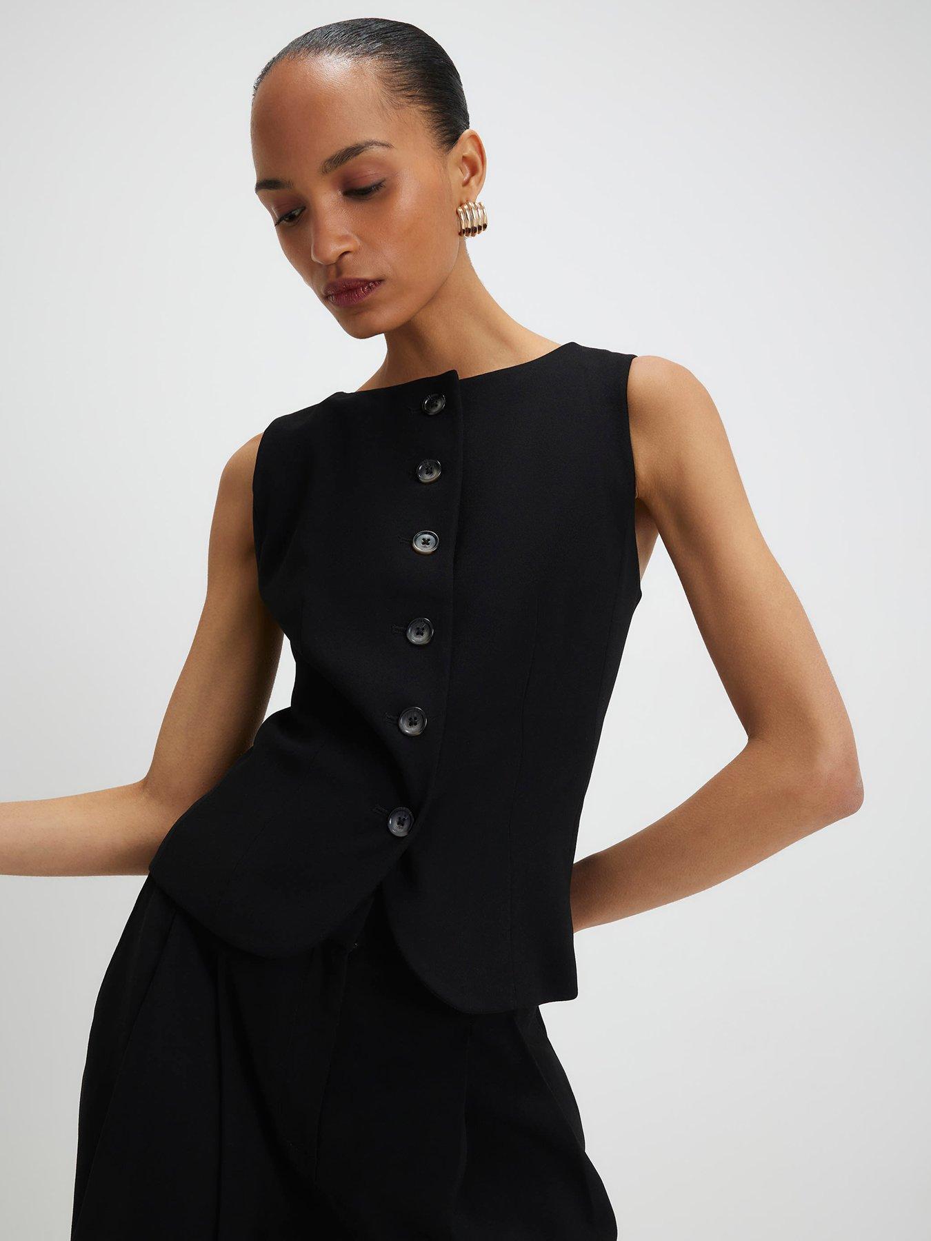 River Island Tailored Waistcoat - Black
