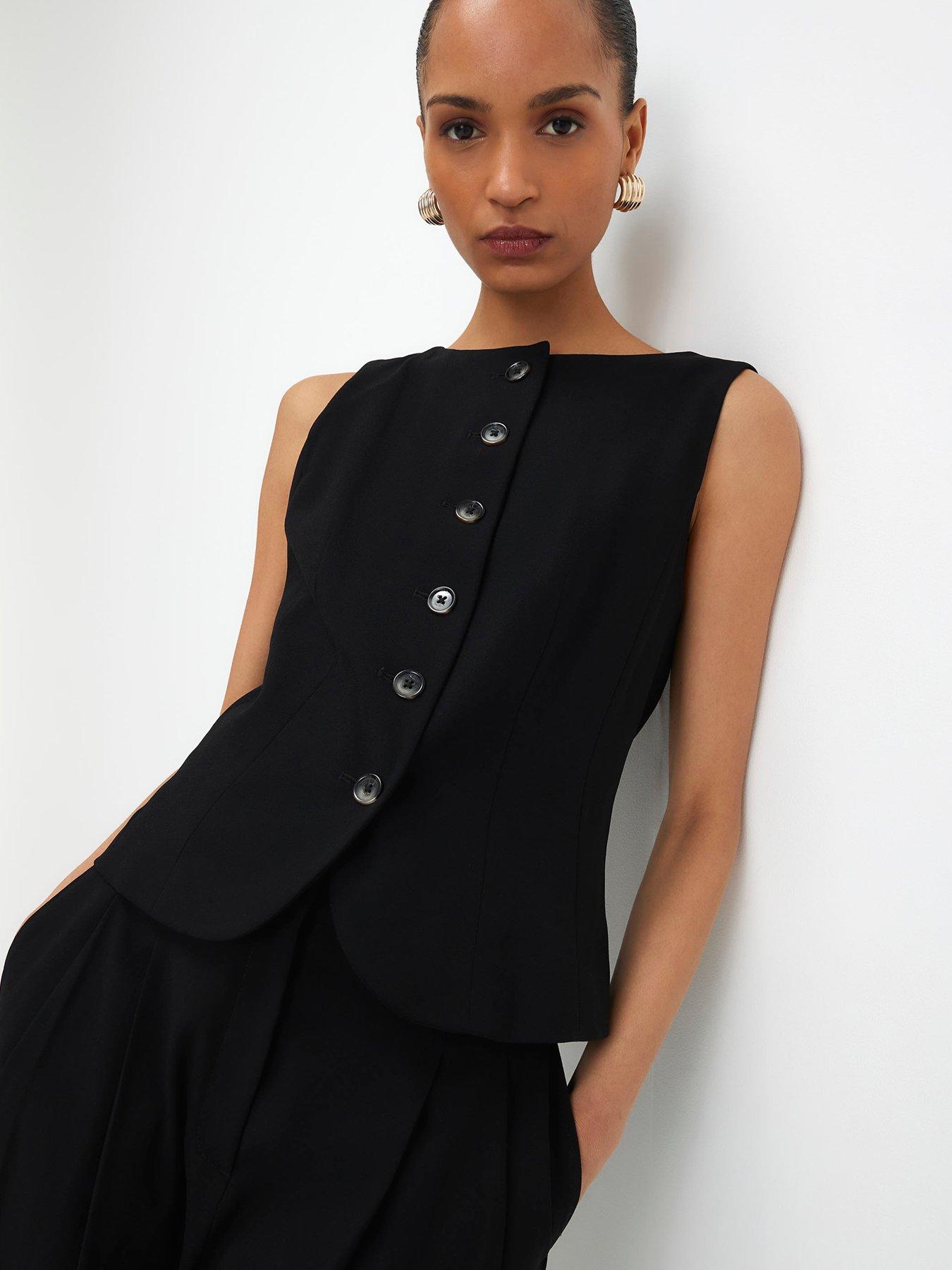 Image 4 of 4 of River Island Tailored Waistcoat - Black