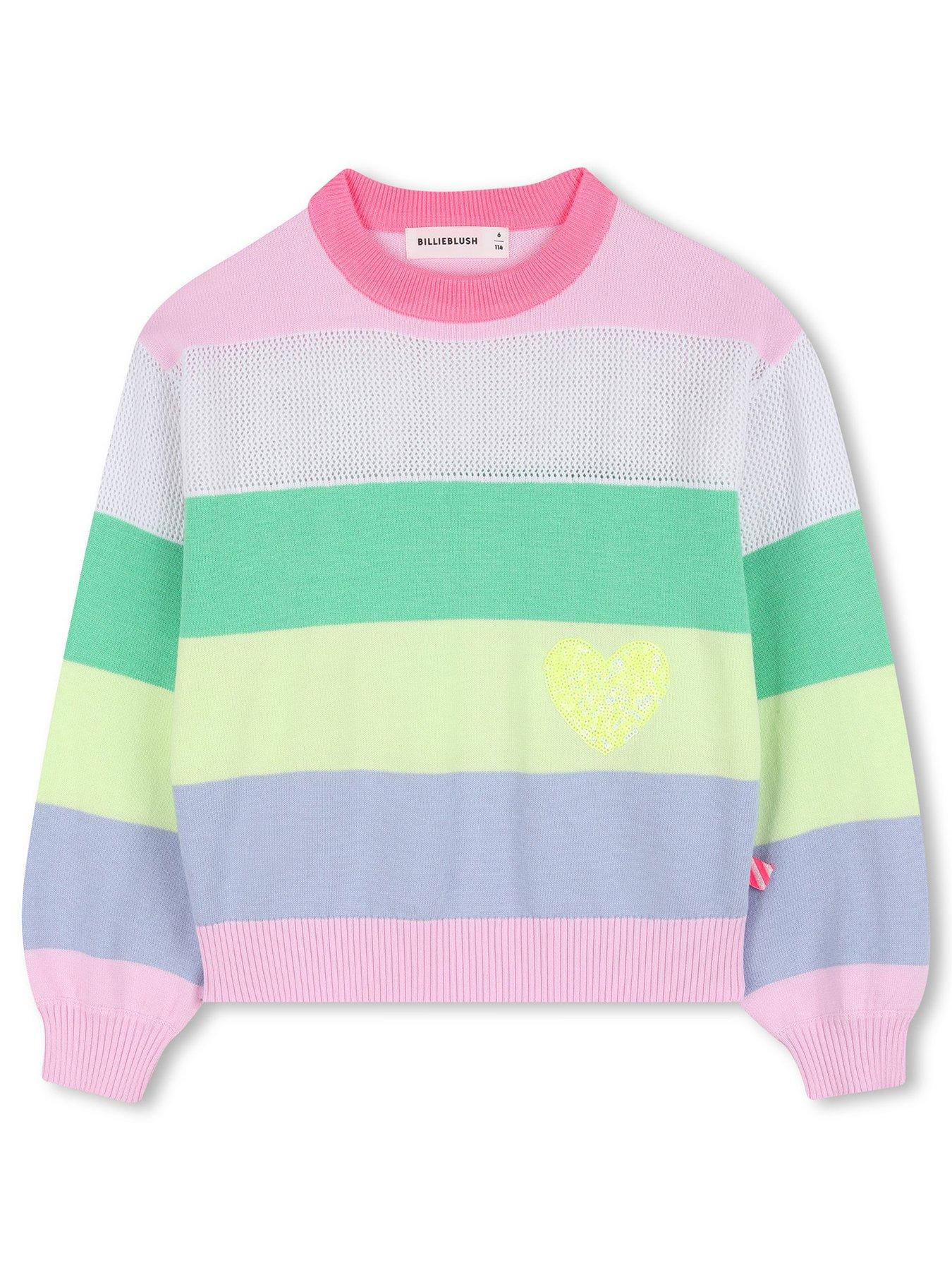 Image 2 of 4 of Billieblush Girls Stripe Jumper - Multi