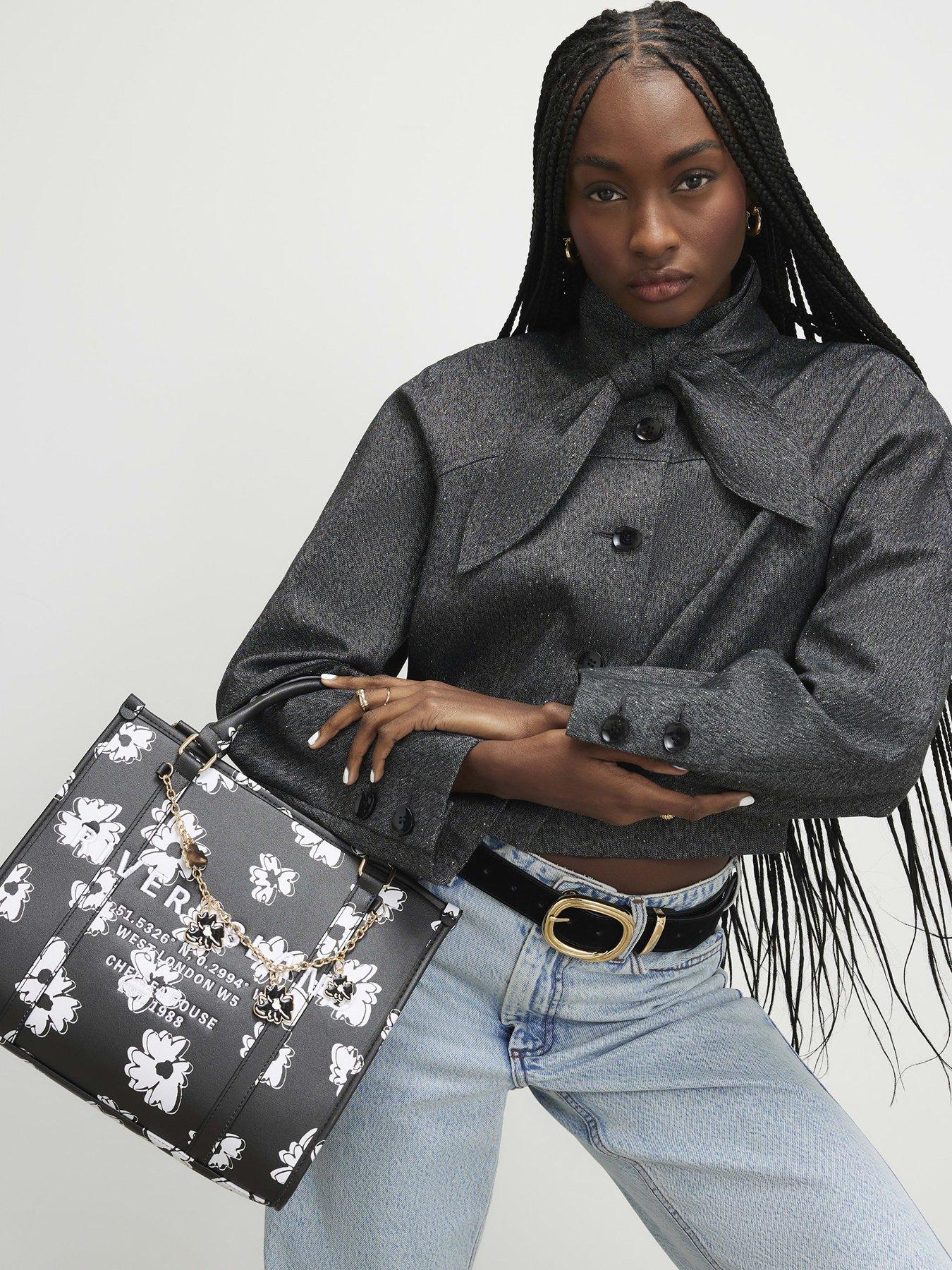 River Island Daisy Chain Tote Bag - Black