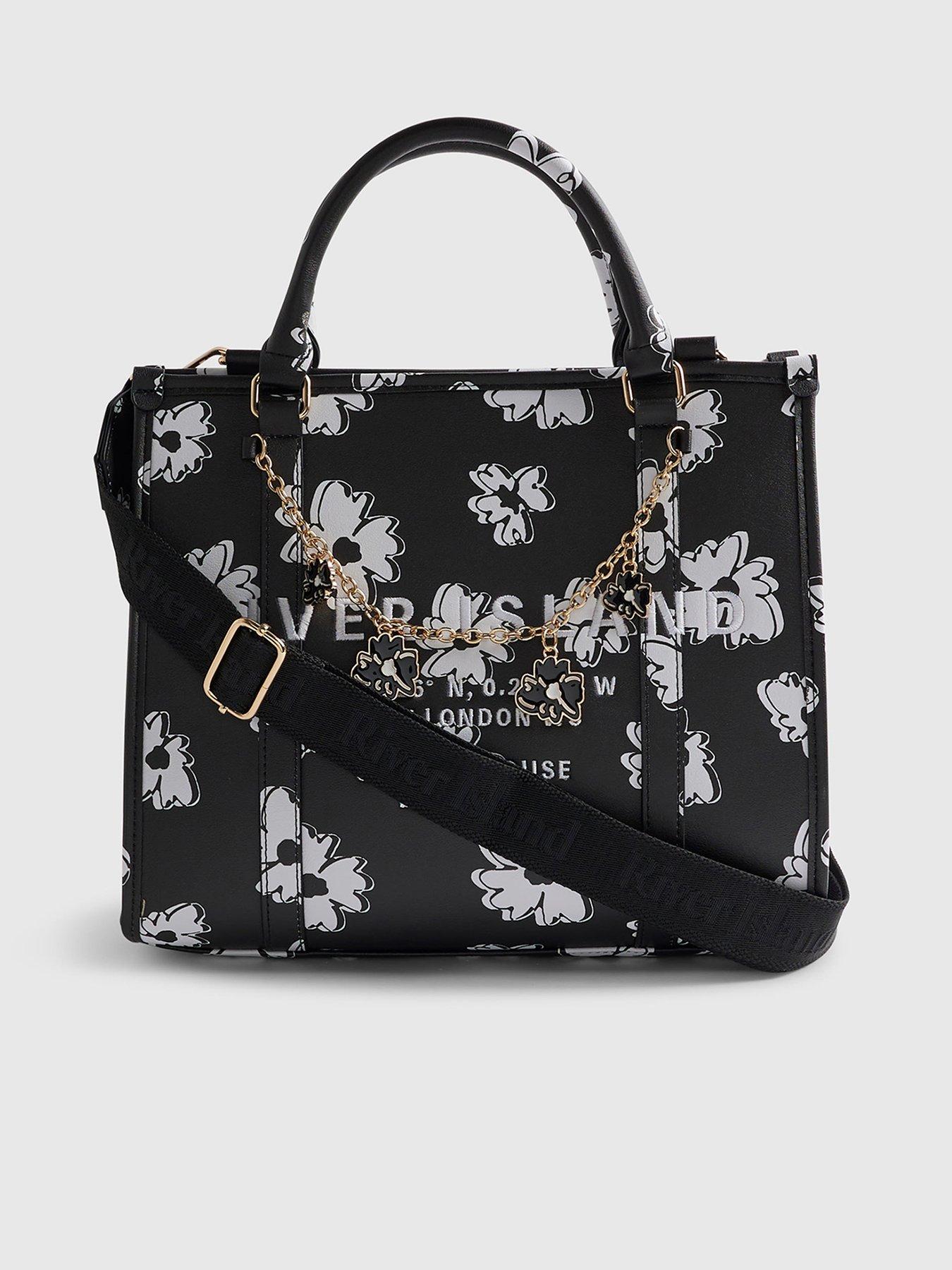  image of river-island-daisy-chain-tote-bag-black
