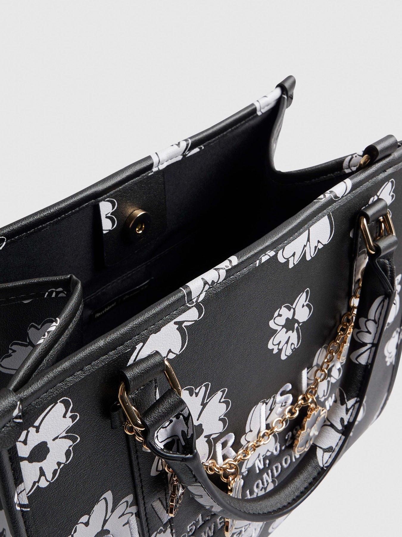  image of river-island-daisy-chain-tote-bag-black