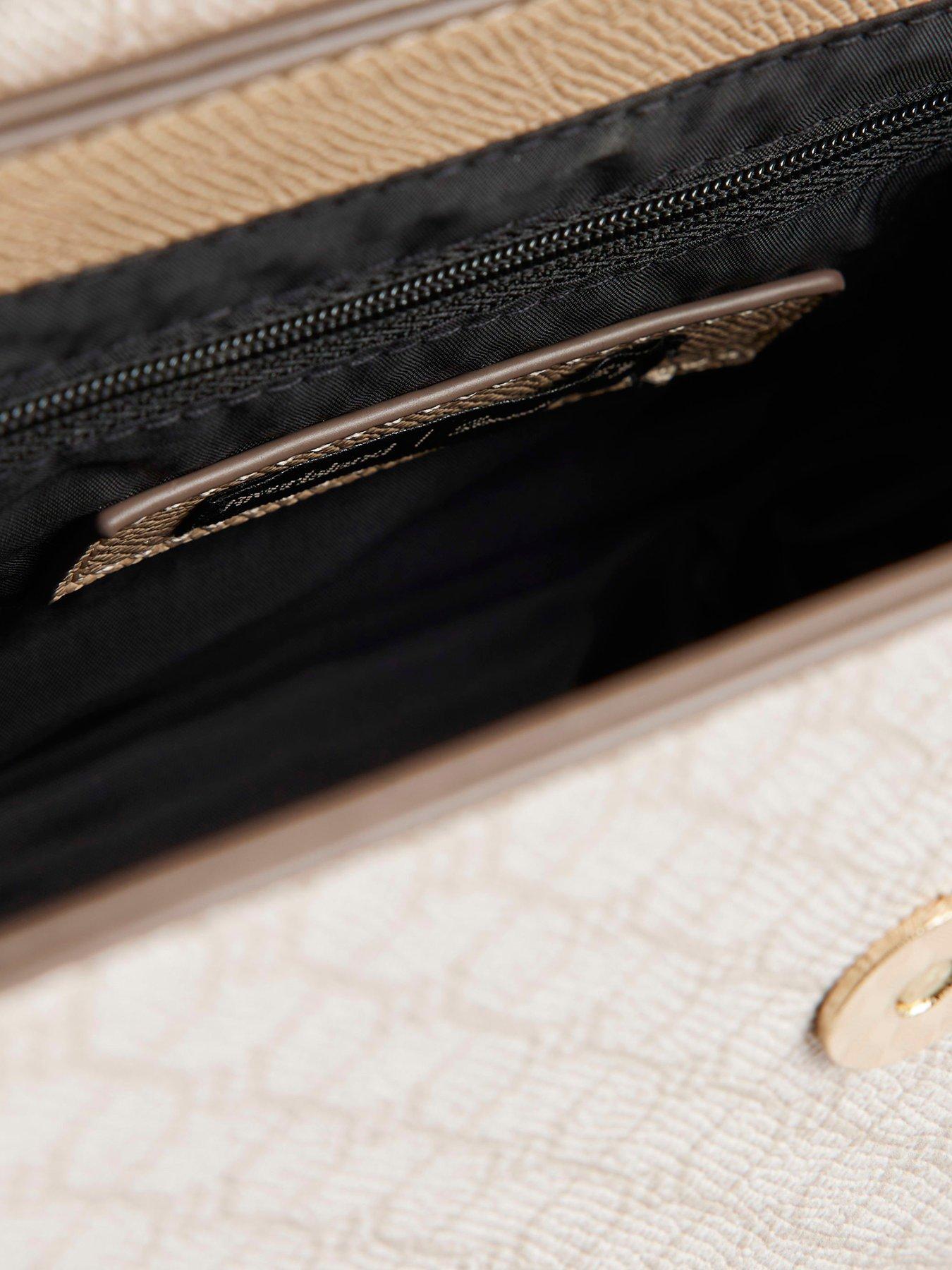  image of river-island-monogram-panelled-mini-tote-bag-beige