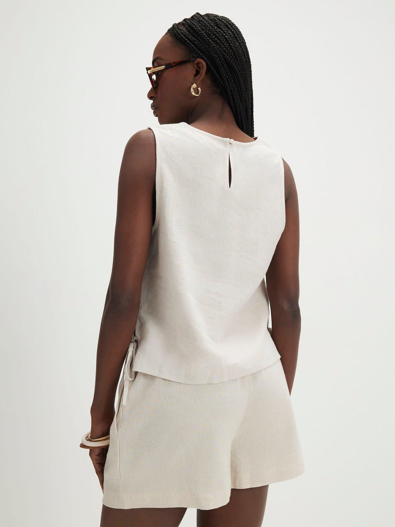  image of river-island-linen-tank-beige