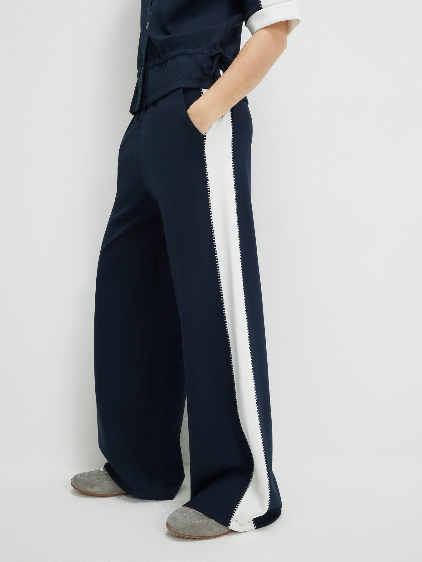 River Island Blocked Clean Trouser - Blue