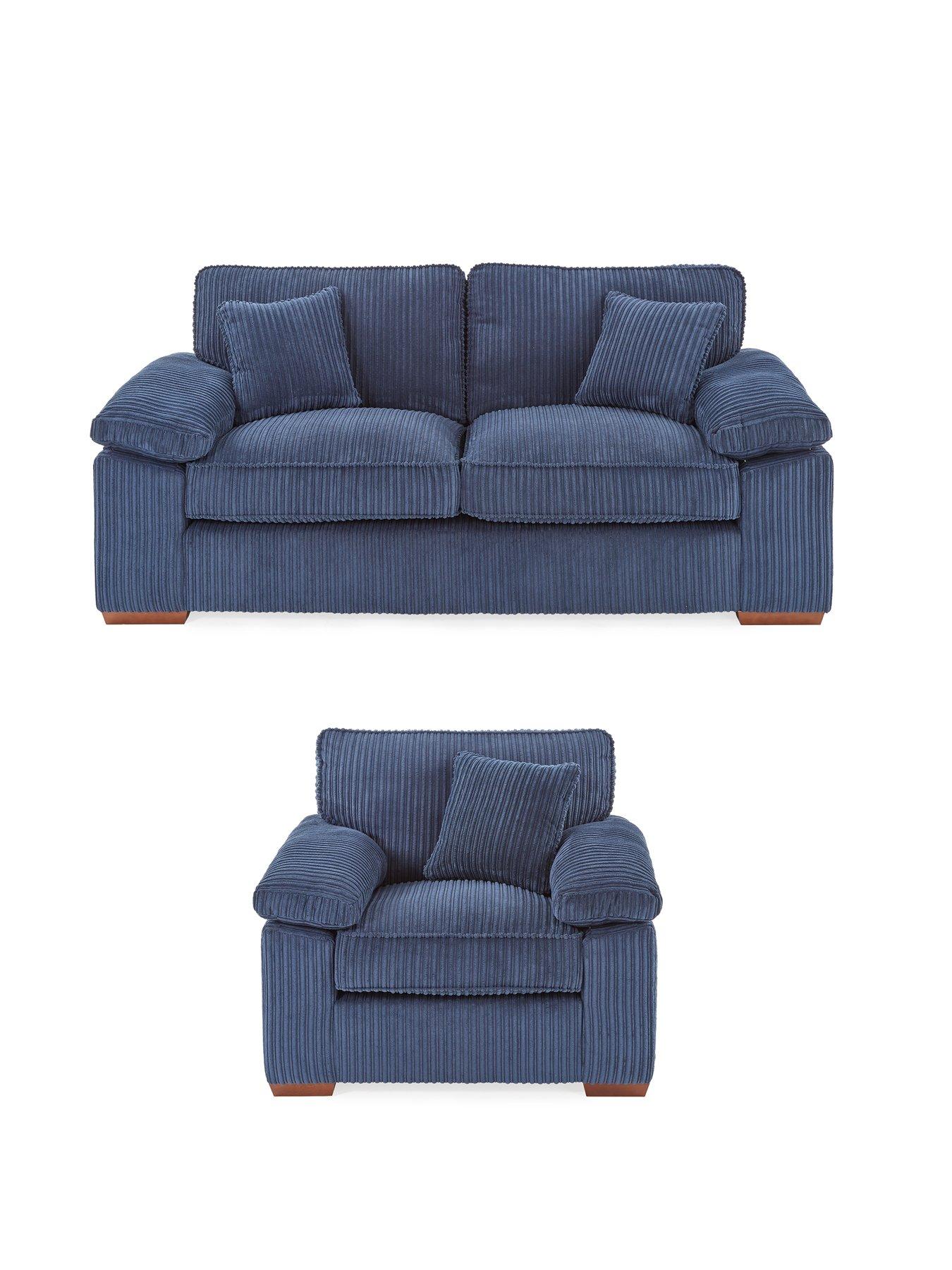 The Very Collection Parker 3 Seater Fabric Sofa + Chair