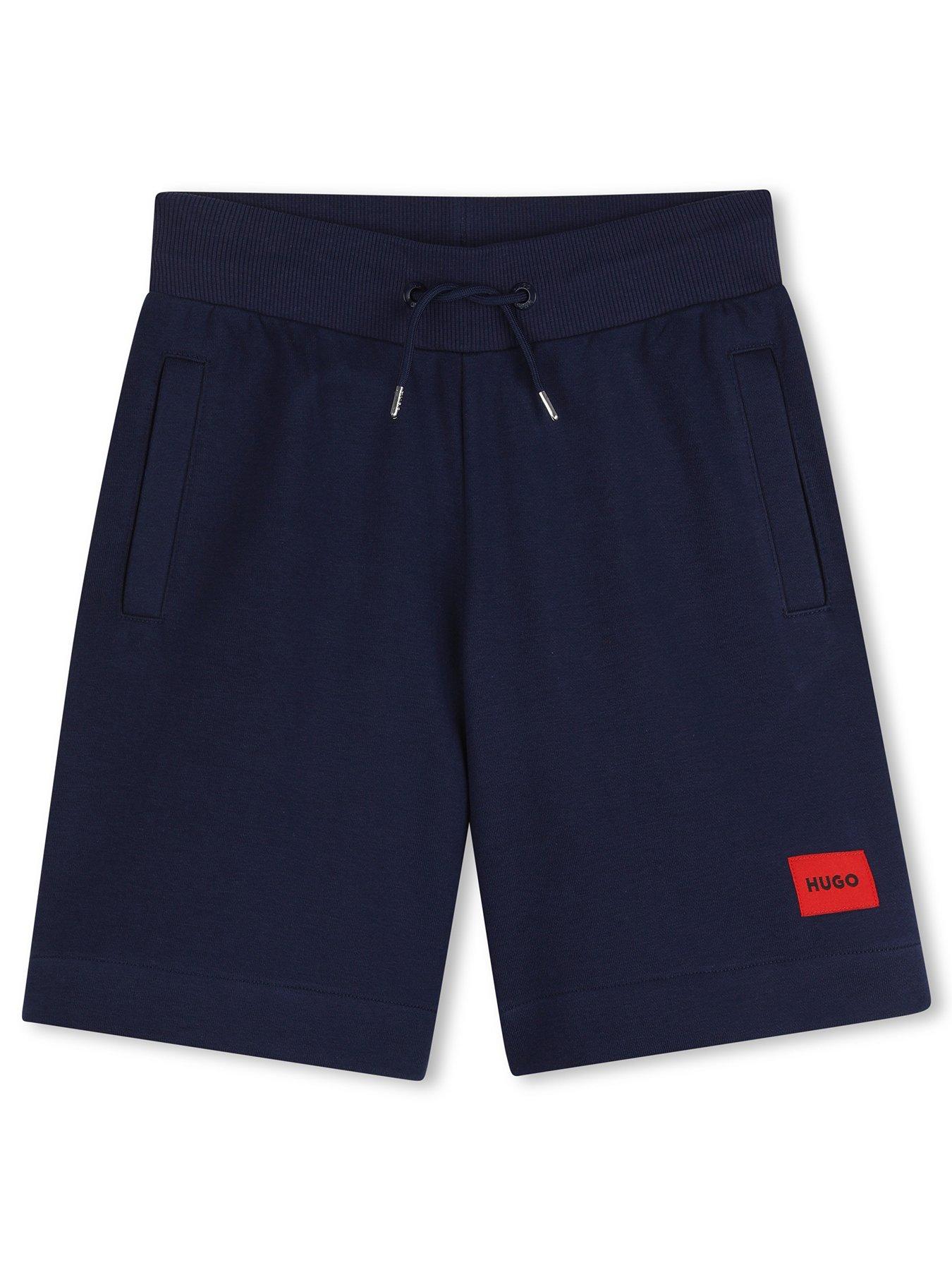 HUGO Boys Logo Shorts - Navy