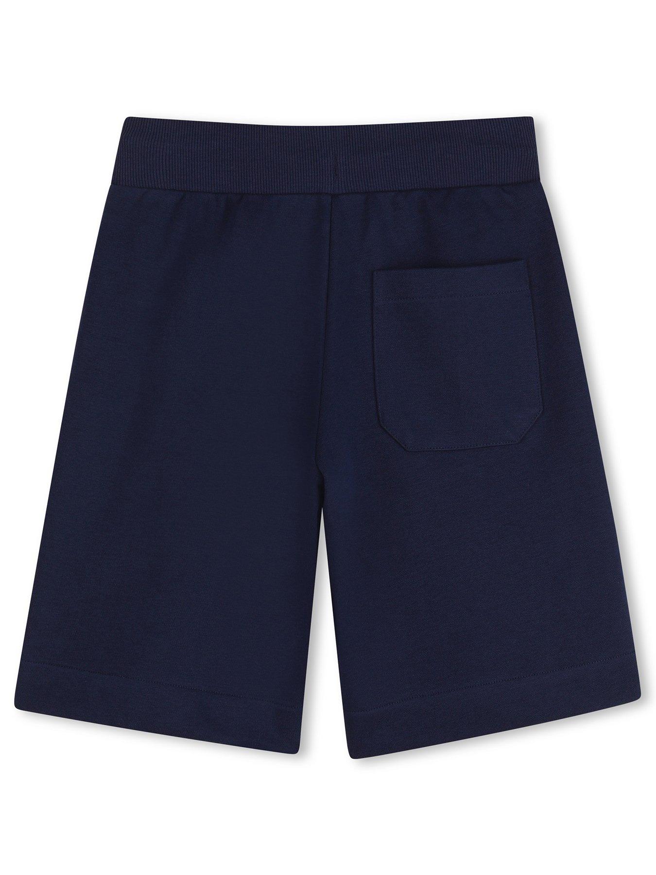  image of hugo-boys-logo-shorts-navy