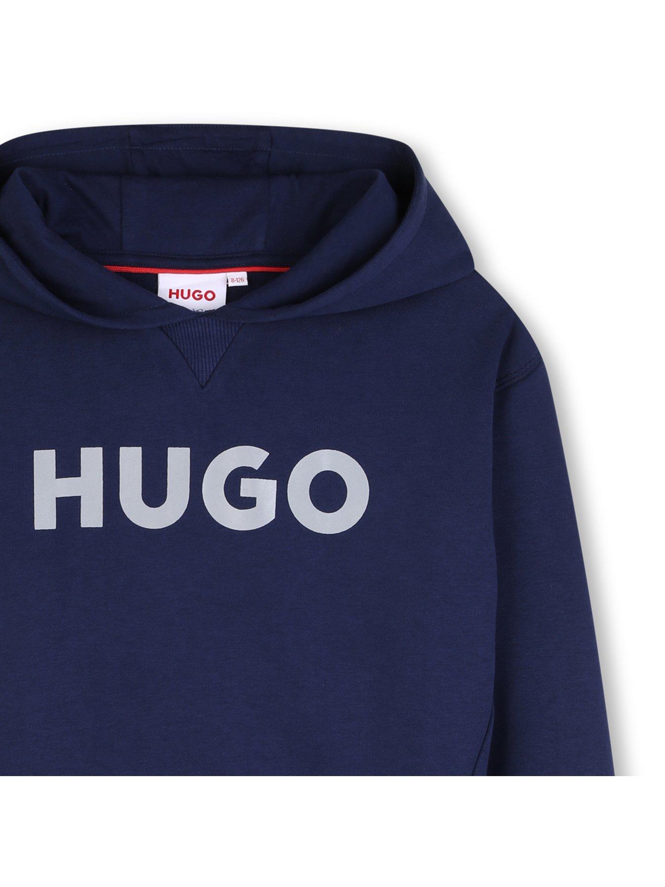 Image 3 of 3 of HUGO Boys Logo Hoodie - Navy