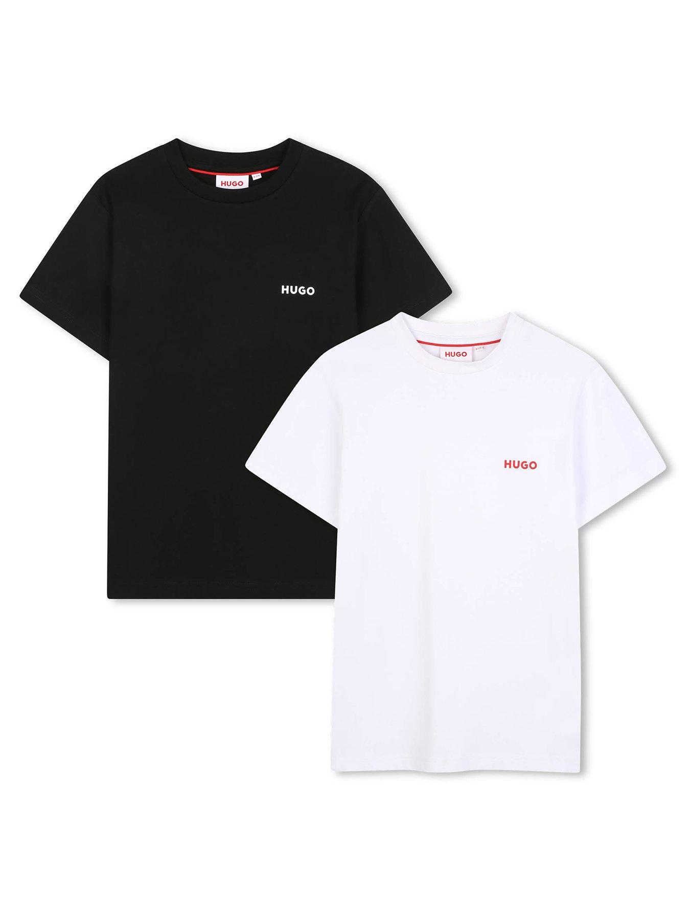 Image 2 of 7 of HUGO Boys 2 Pack Short Sleeve T-shirts - Black/white