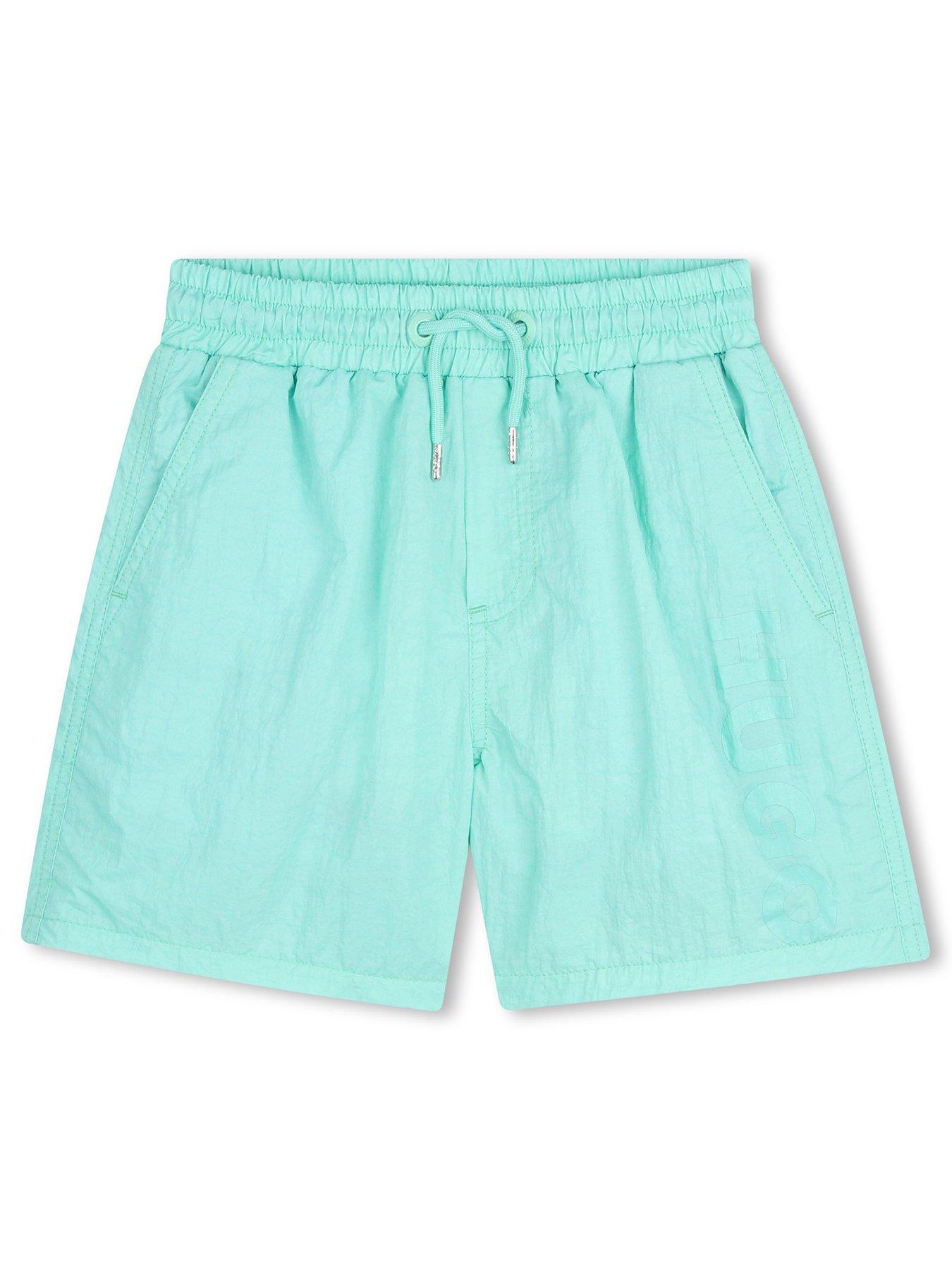 HUGO Boys Logo Swim Shorts - Green