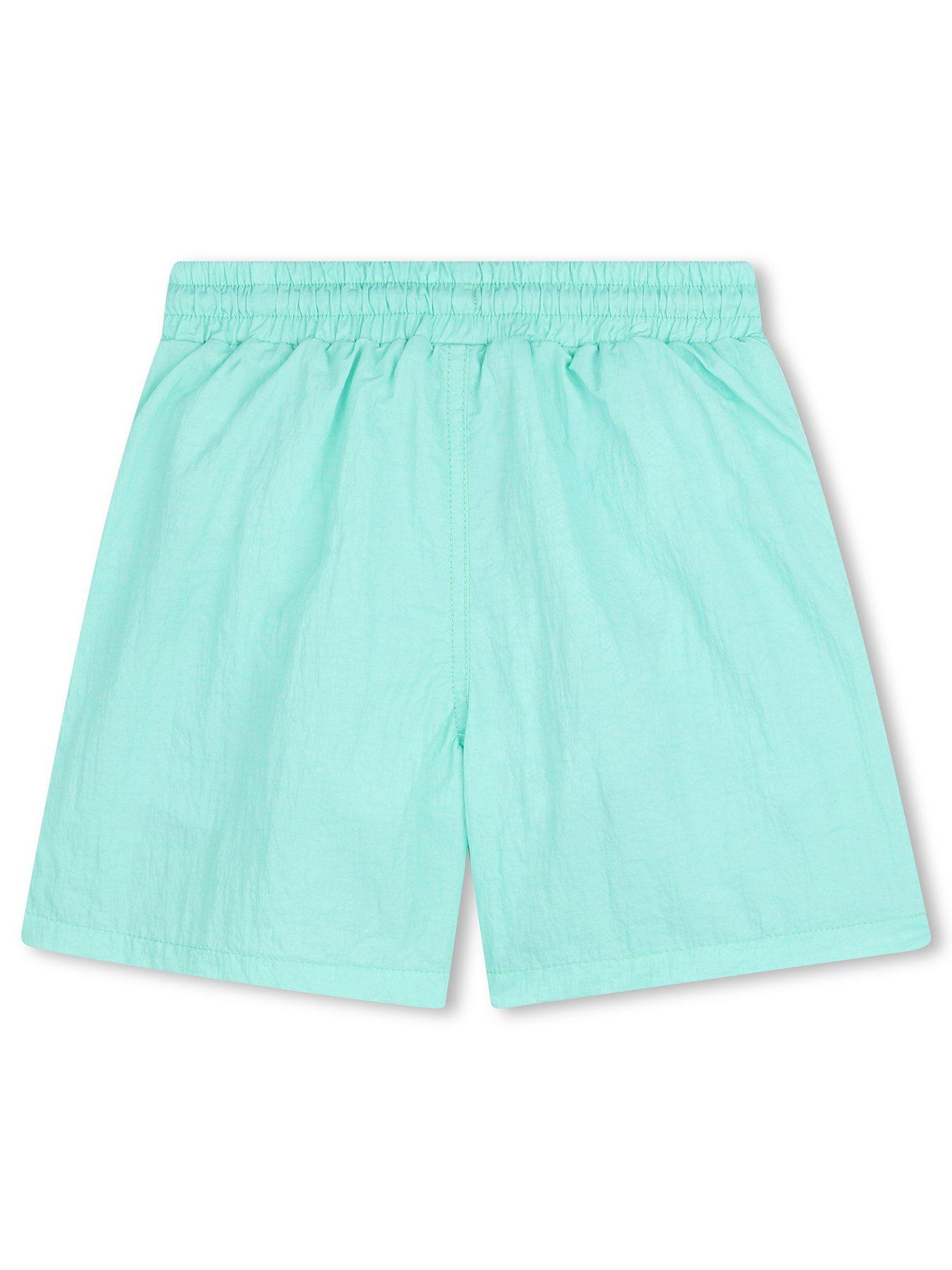 Image 2 of 3 of HUGO Boys Logo Swim Shorts - Green