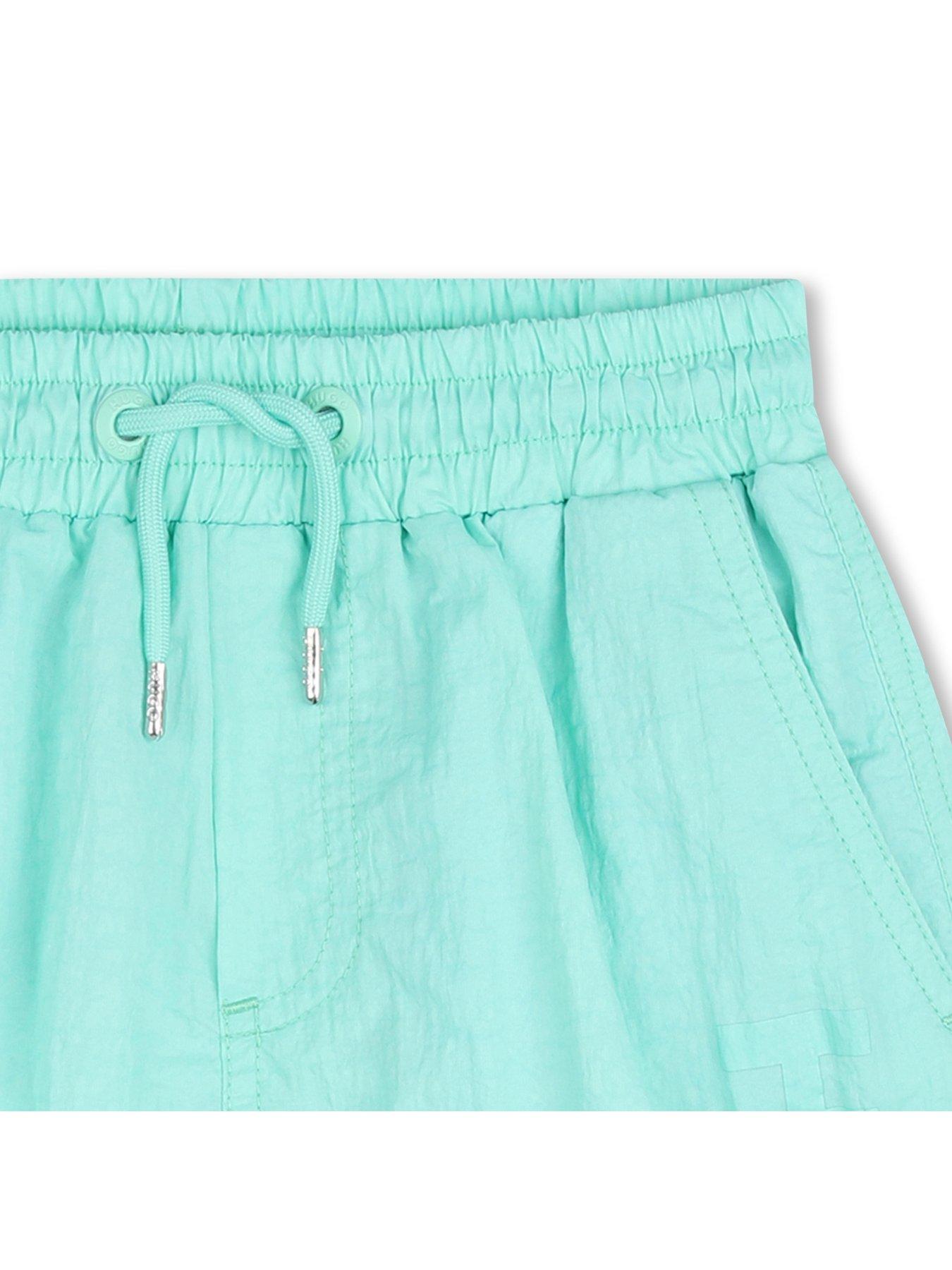 Image 3 of 3 of HUGO Boys Logo Swim Shorts - Green