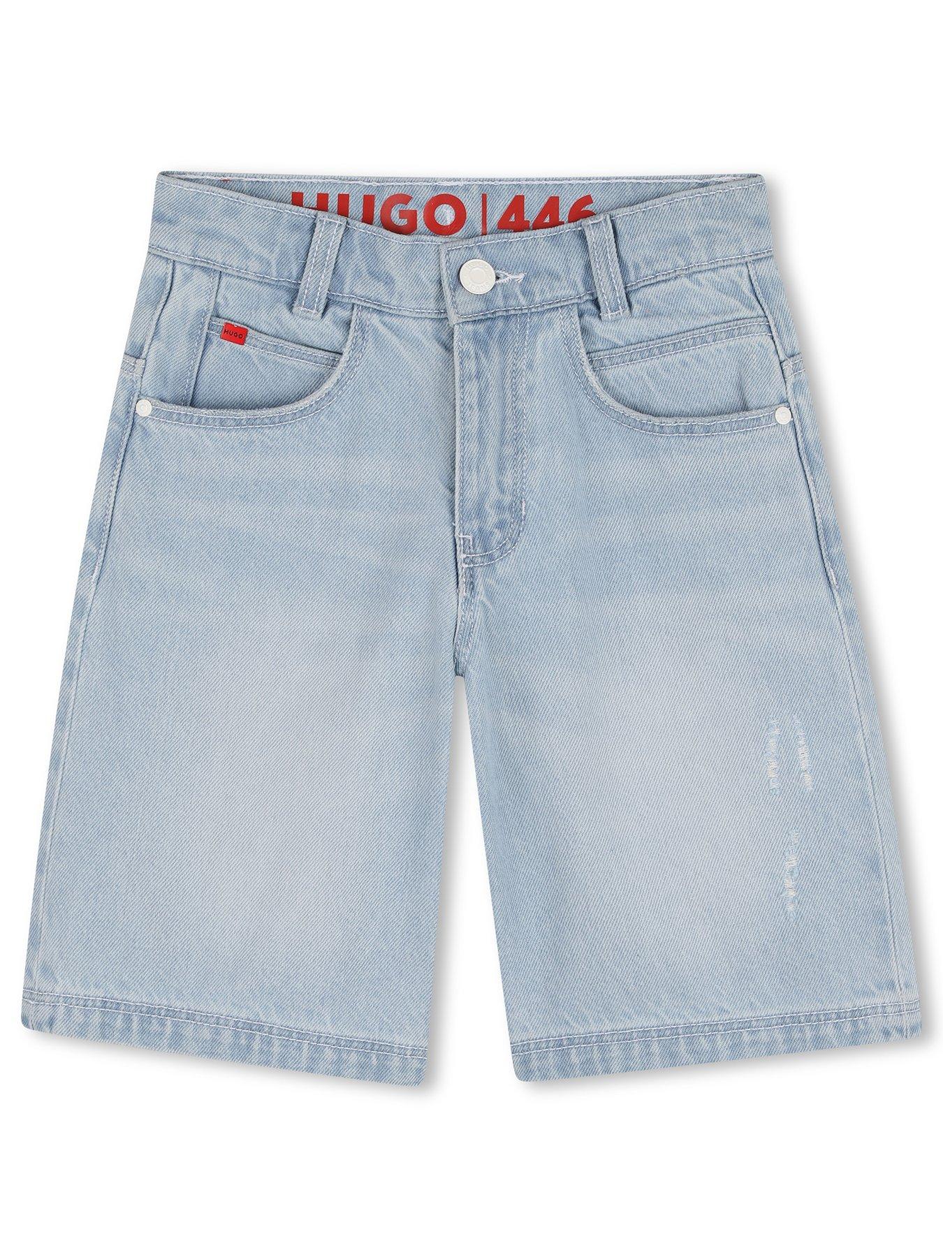 hugo-boys-denim-shorts-blue