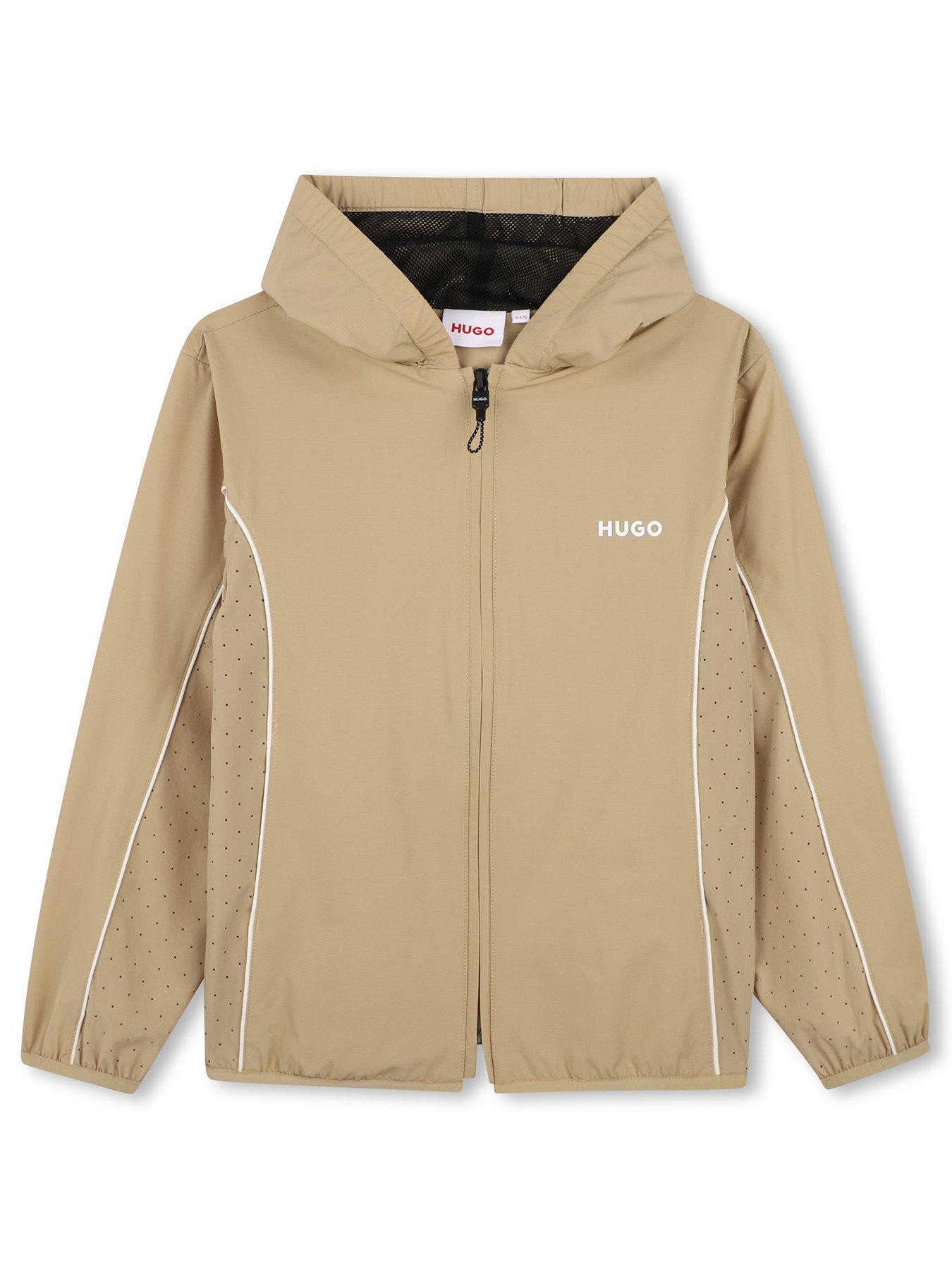 Image 2 of 4 of HUGO Boys Hooded Jacket - Beige