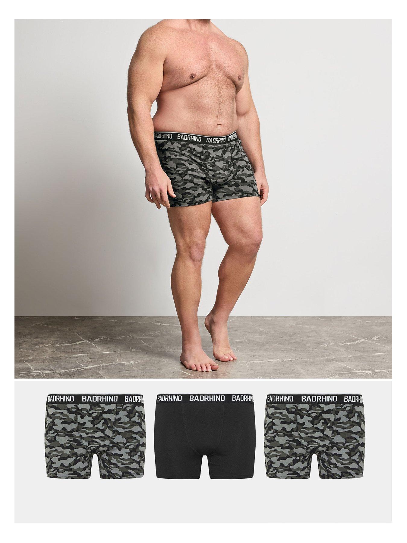 BadRhino 3 Pack Camo Boxer - Black