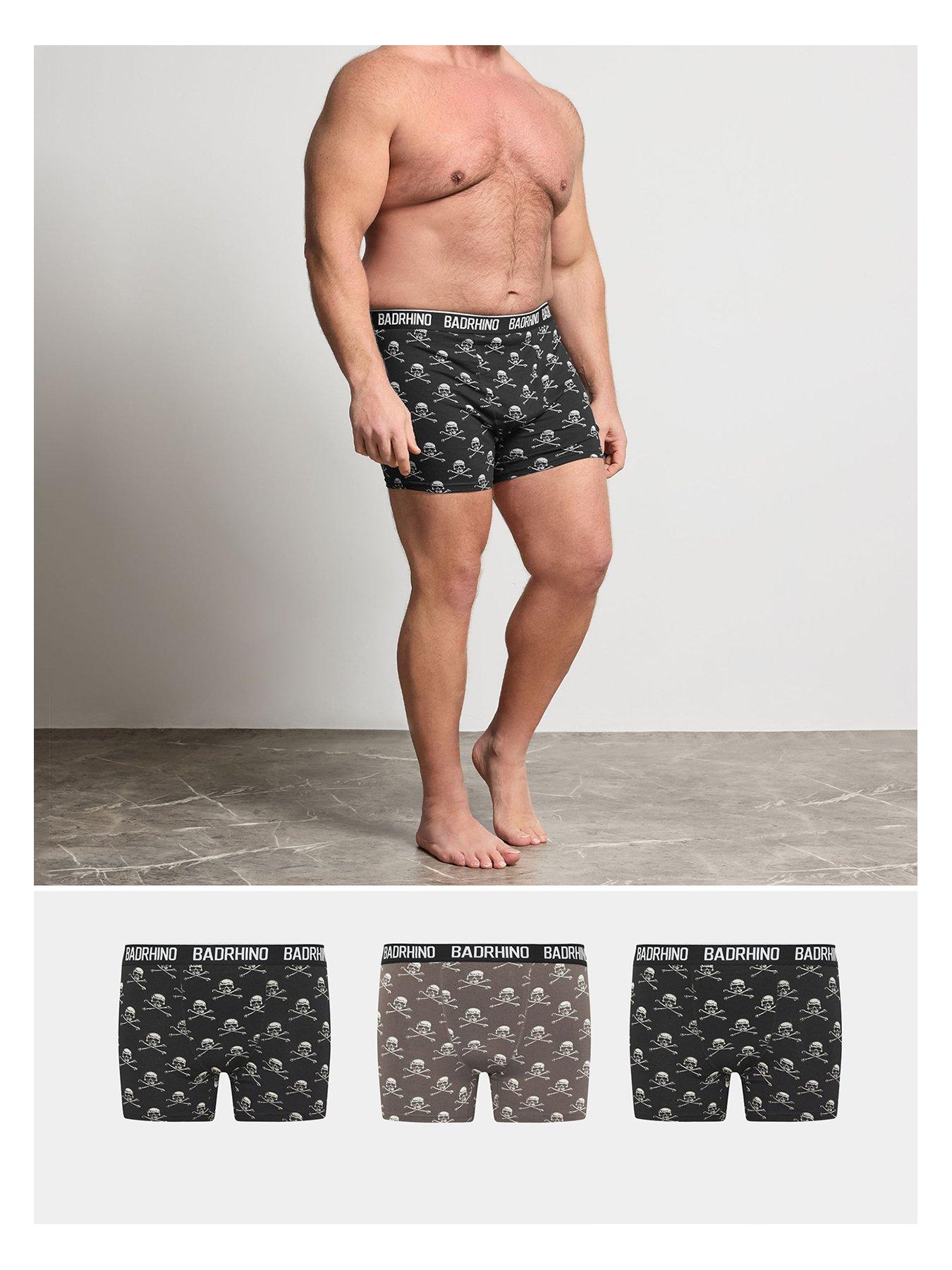 Image 1 of 4 of BadRhino 3 Pack Skull Boxer - Black