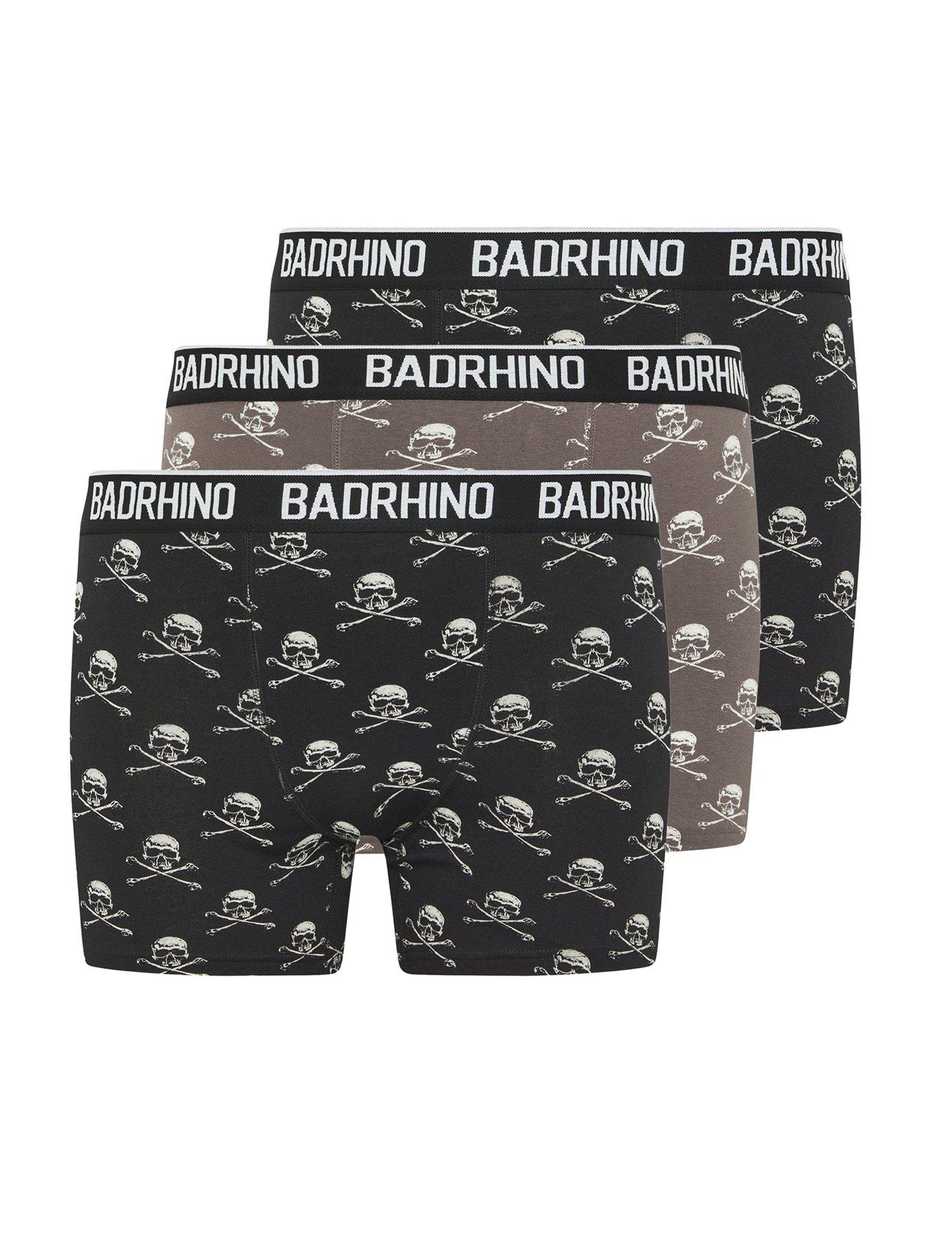 Image 4 of 4 of BadRhino 3 Pack Skull Boxer - Black