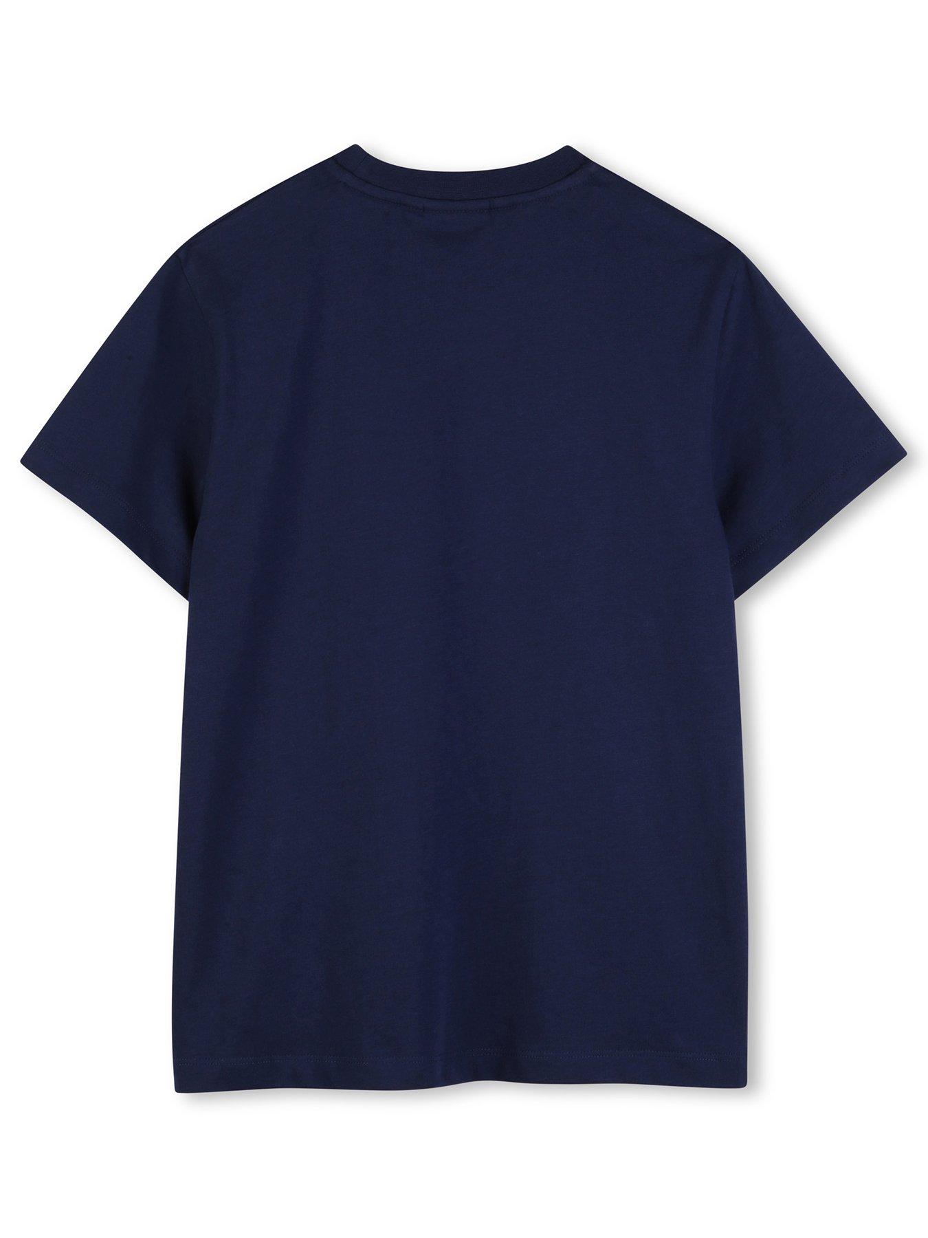 Image 3 of 4 of HUGO Boys Logo Short Sleeve T-shirt - Navy