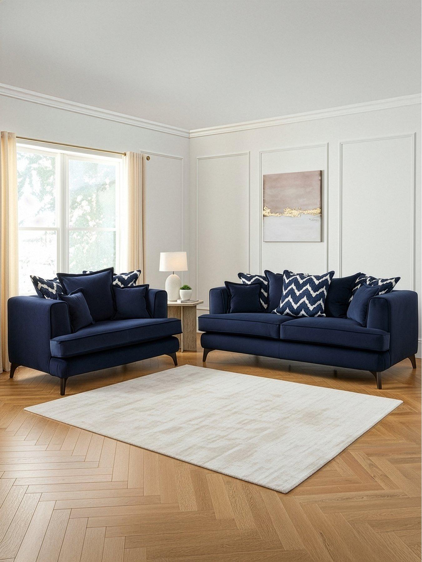 The Very Collection Mayfair 3 Seater Fabric Sofa + Snuggle Chair