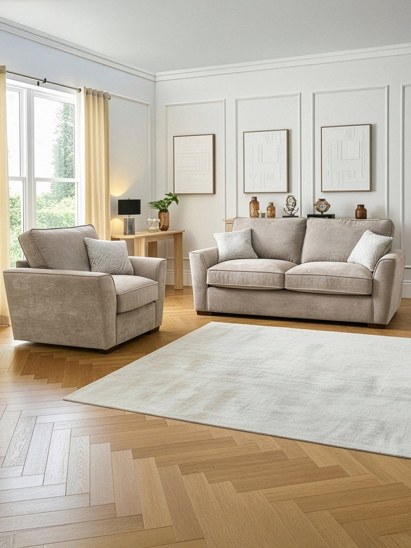 The Very Collection Treviso 3 Seater Fabric Sofa + Chair