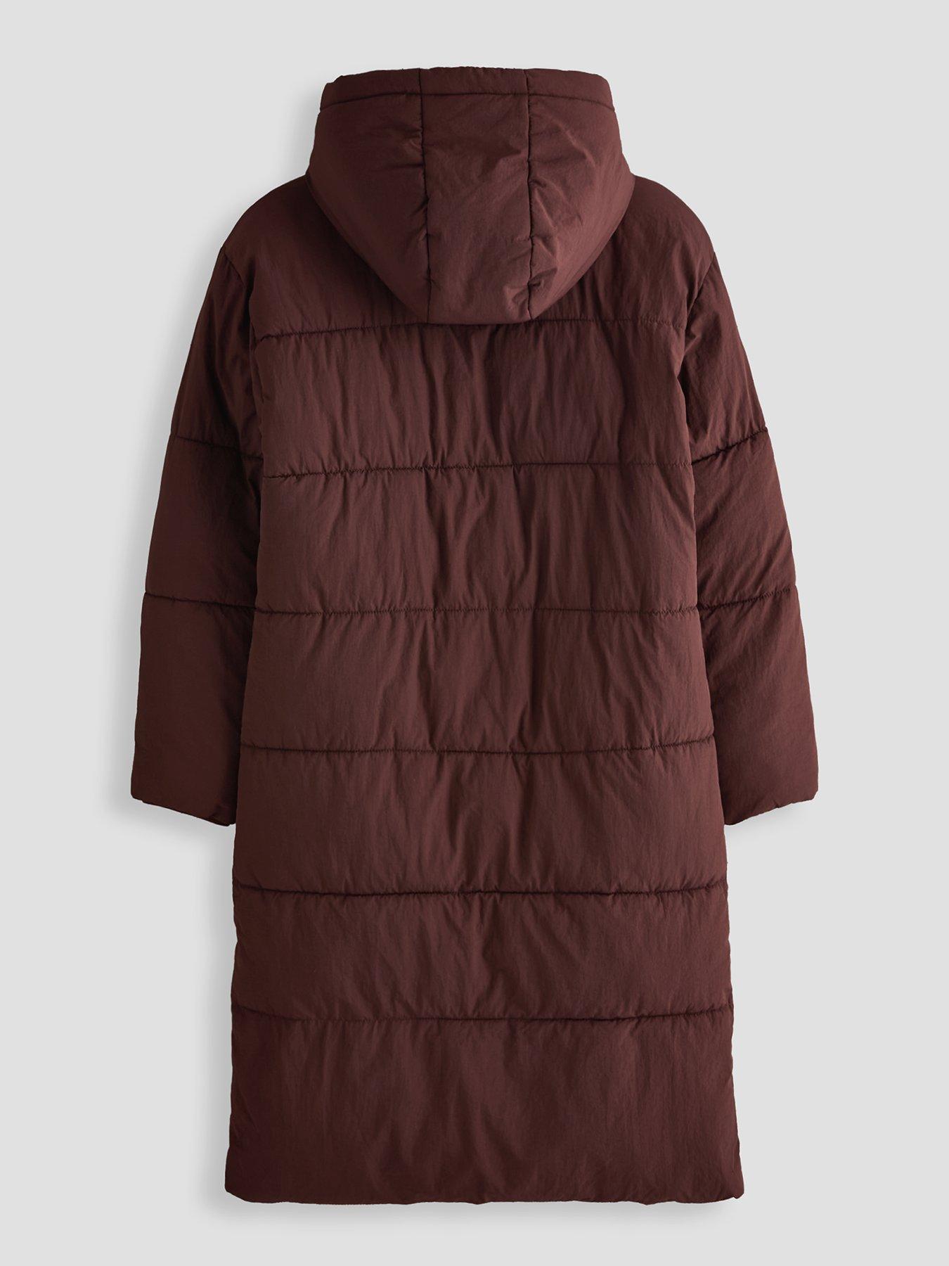 Image 2 of 5 of The Very Collection Girls Longline Padded Basic Coat (3 - 16 years) - Chocolate