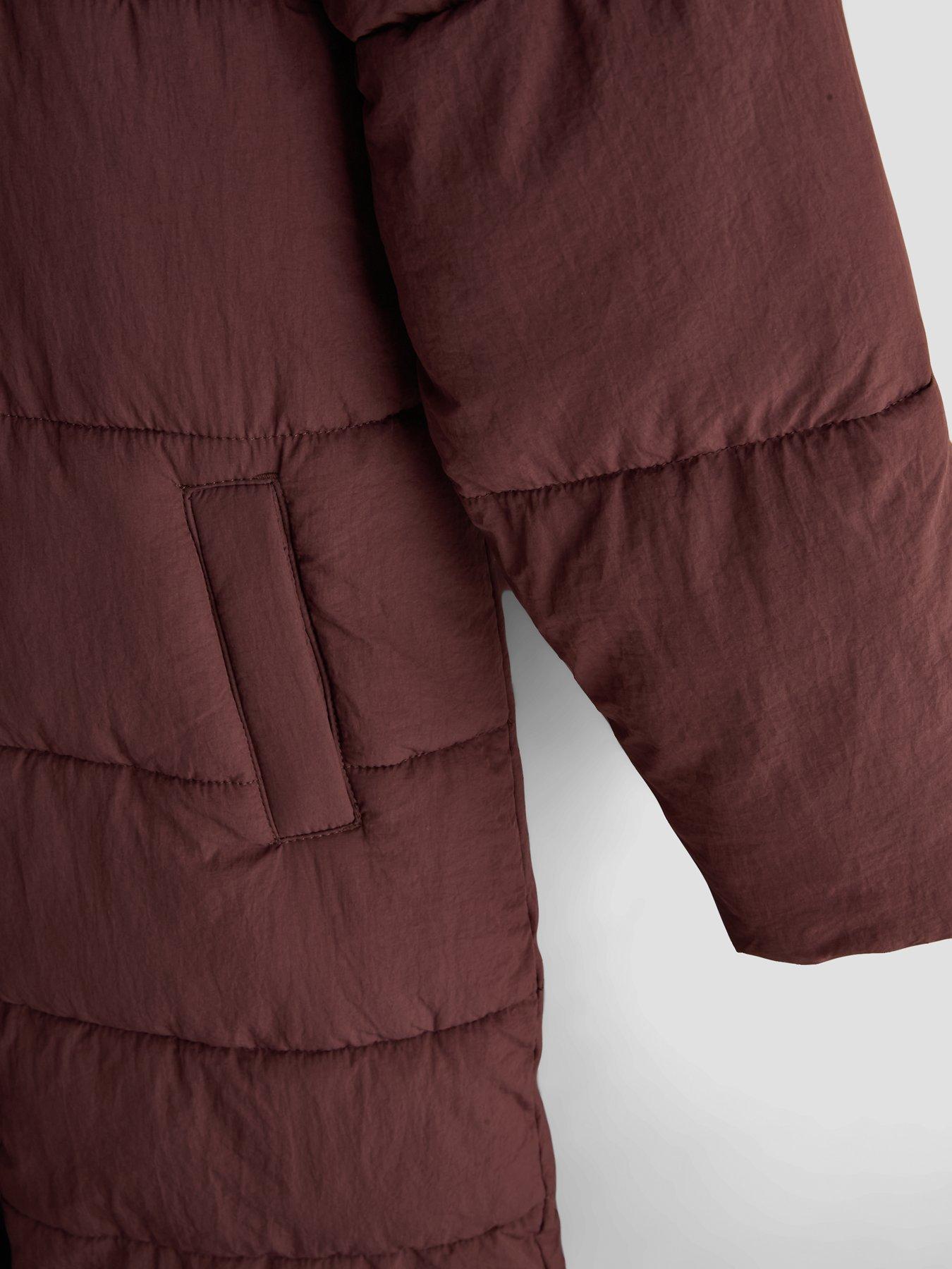 Image 4 of 5 of The Very Collection Girls Longline Padded Basic Coat (3 - 16 years) - Chocolate