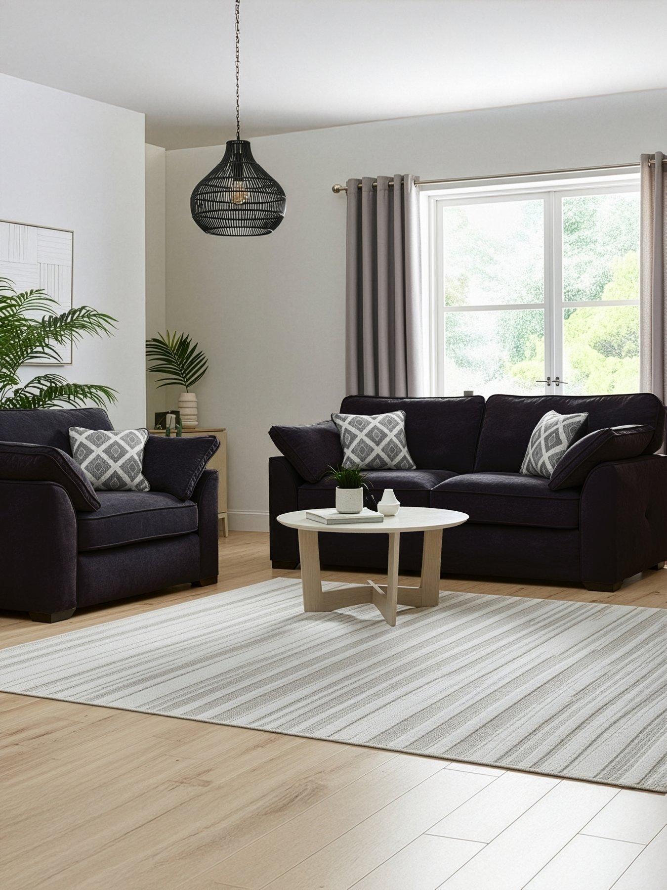 The Very Collection Cesena 3 Seater Fabric Sofa + Chair