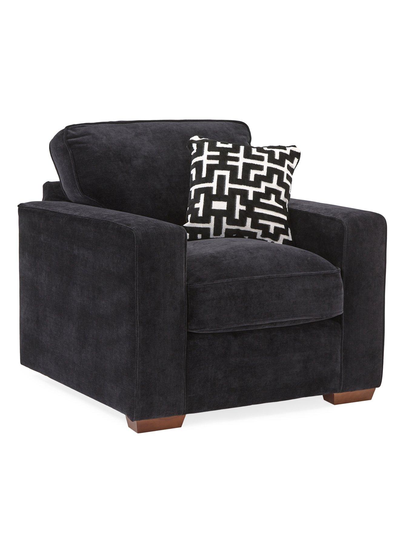 Image 4 of 7 of The Very Collection Monaco 3 Seater Fabric Sofa + Chair
